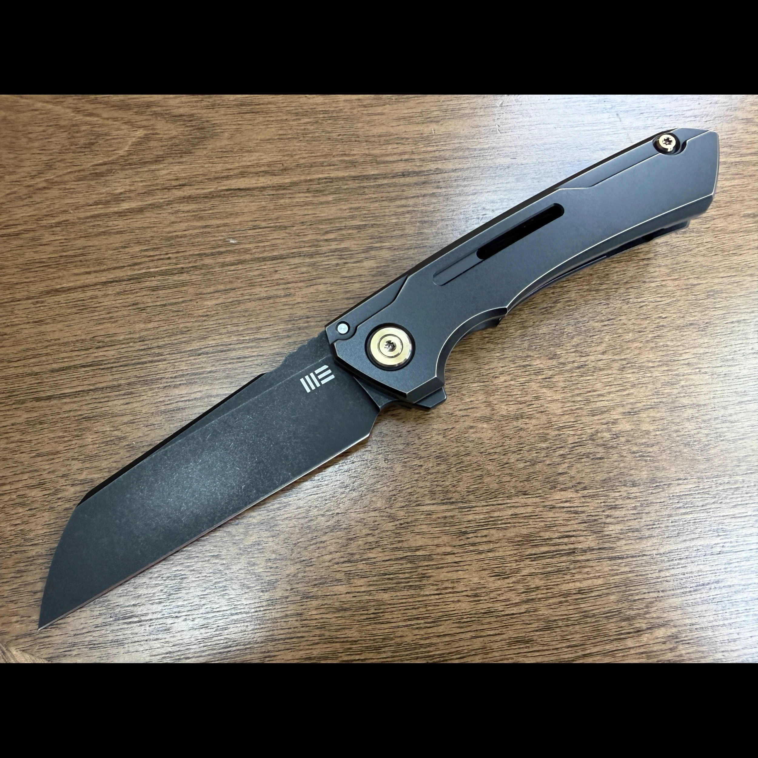 Bladebinge - WE Knife Mini Buster - Antique Bronze Ti - Black ...