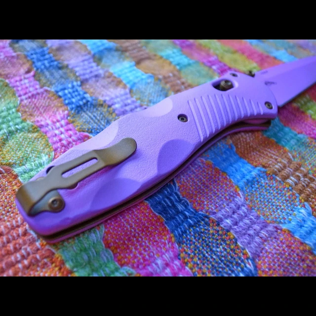 Bladebinge - Custom Purple Benchmade Barrage with Bronze Hardware