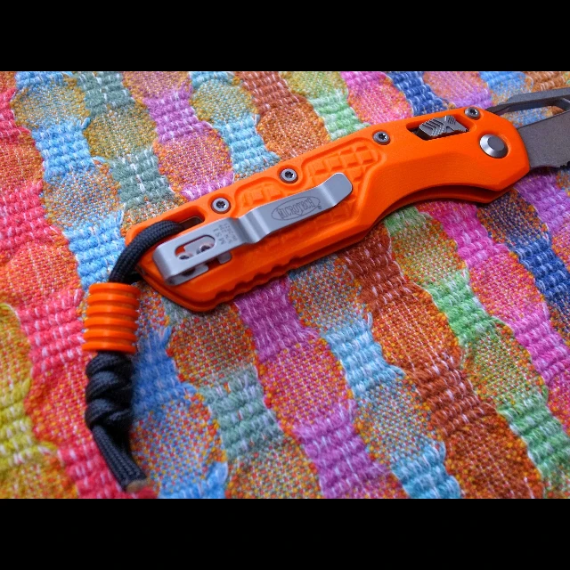 Bladebinge - Rare Microtech MSI Orange Frag G10 With Lanyard