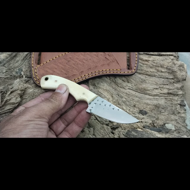 Bladebinge - Custom hand made full Tang rasp steel cowboy skinner knife ...