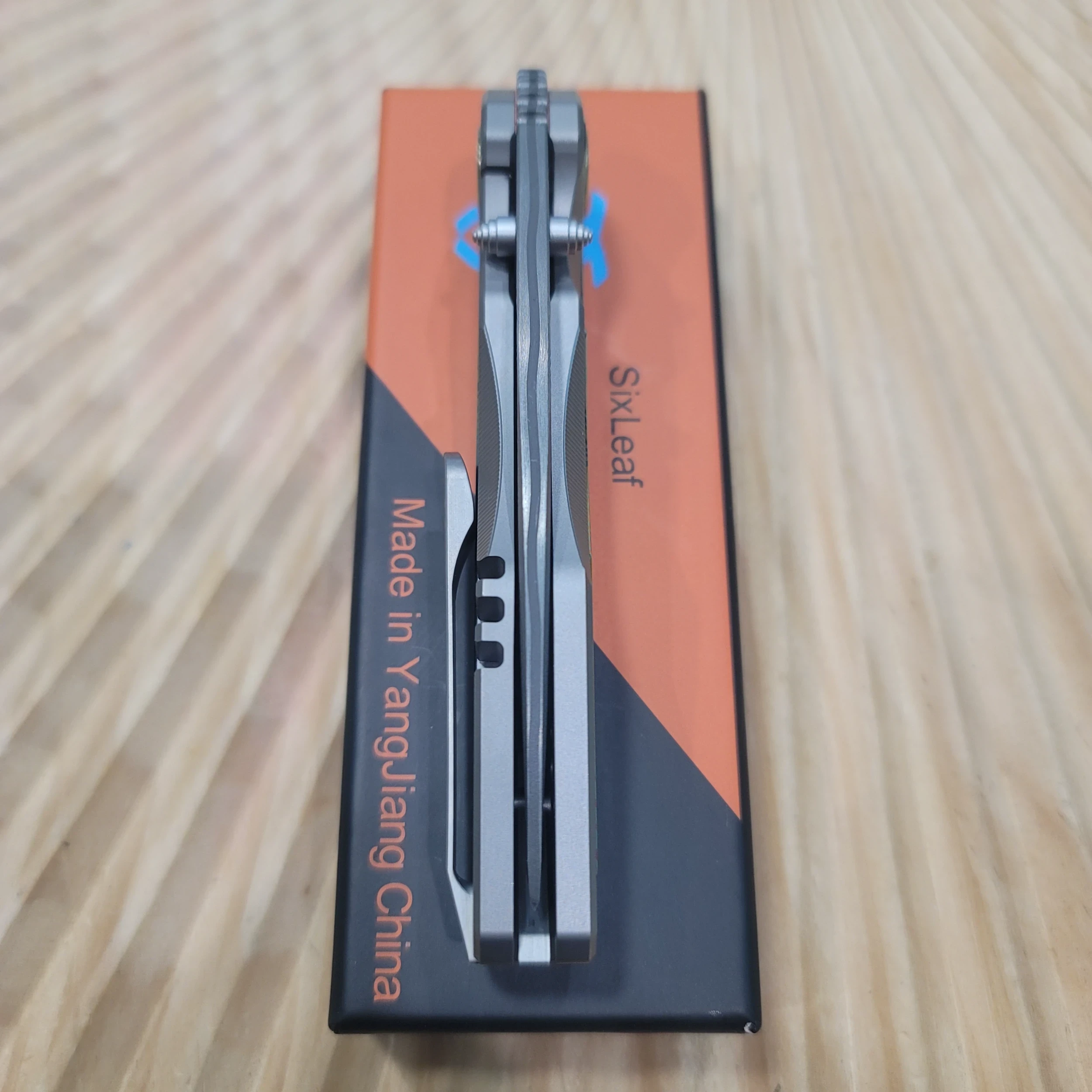 Bladebinge - Sixleaf SL- 83 RWL34 + VG10 Damascus, Titanium