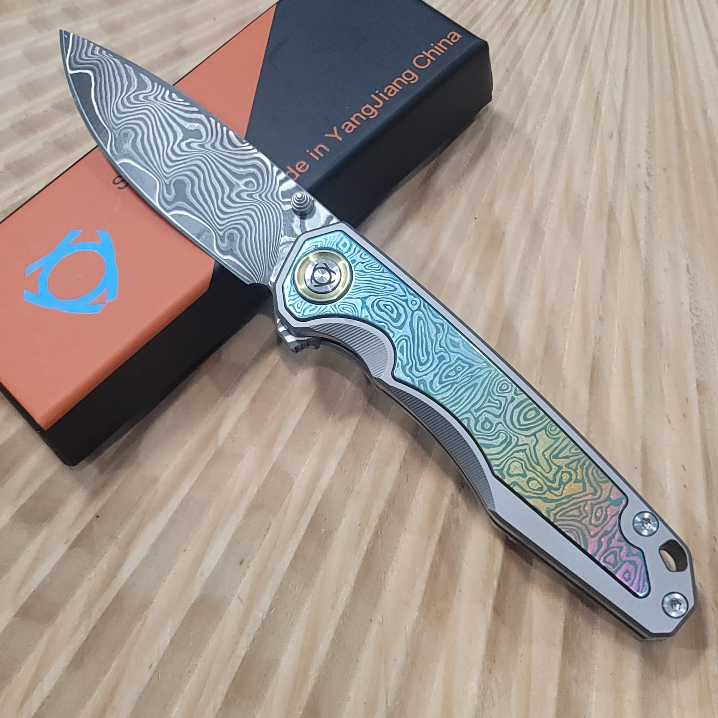 ルミオエスエフ Bladebinge - Sixleaf SL- 83 RWL34 + VG10 Damascus, Titanium