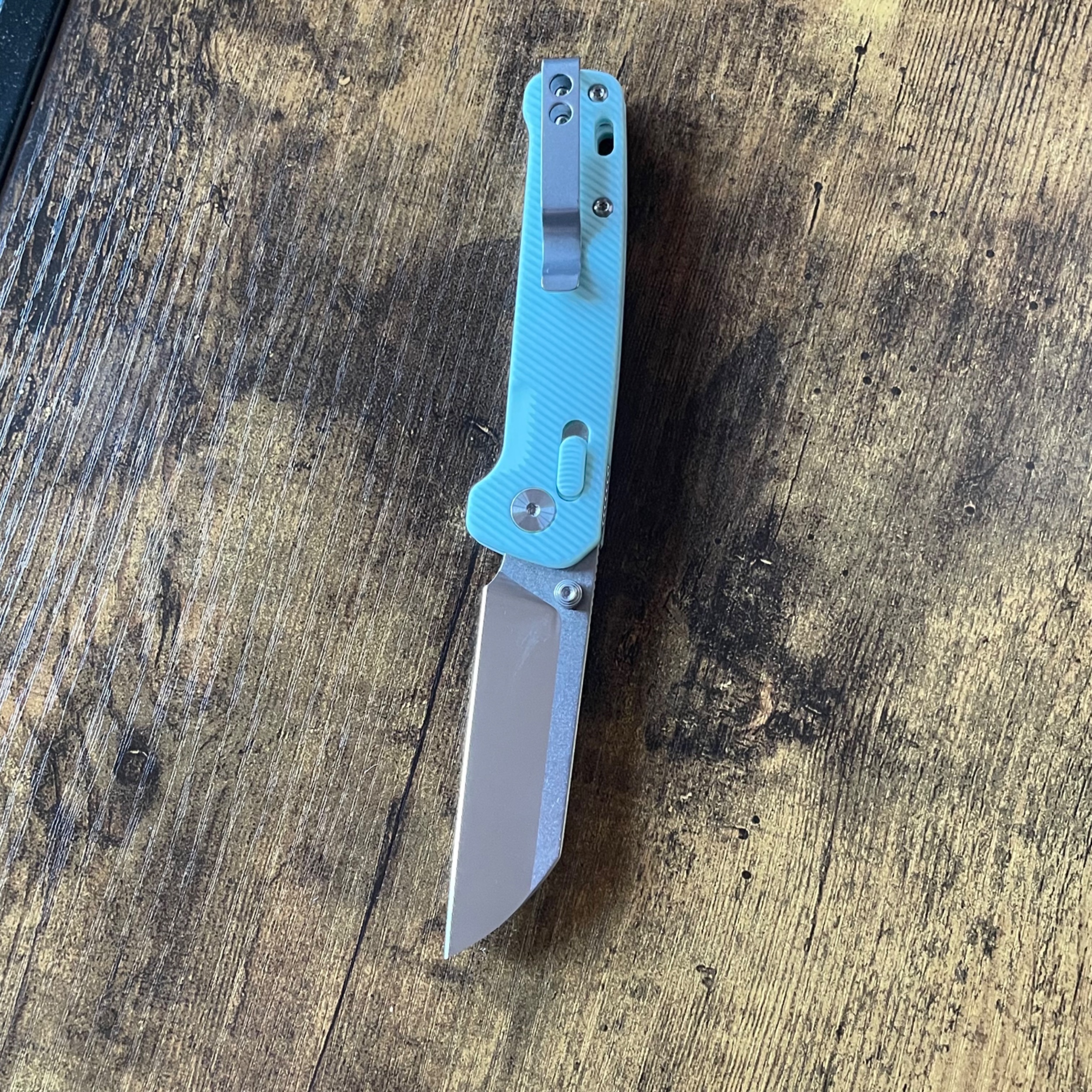 Bladebinge - QSP Penguin Glyde Lock Knife Ice Cream Blue FRN