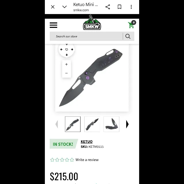 Bladebinge - Ketuo Mini Griffin Button Lock Folding Knife M390/Black ...