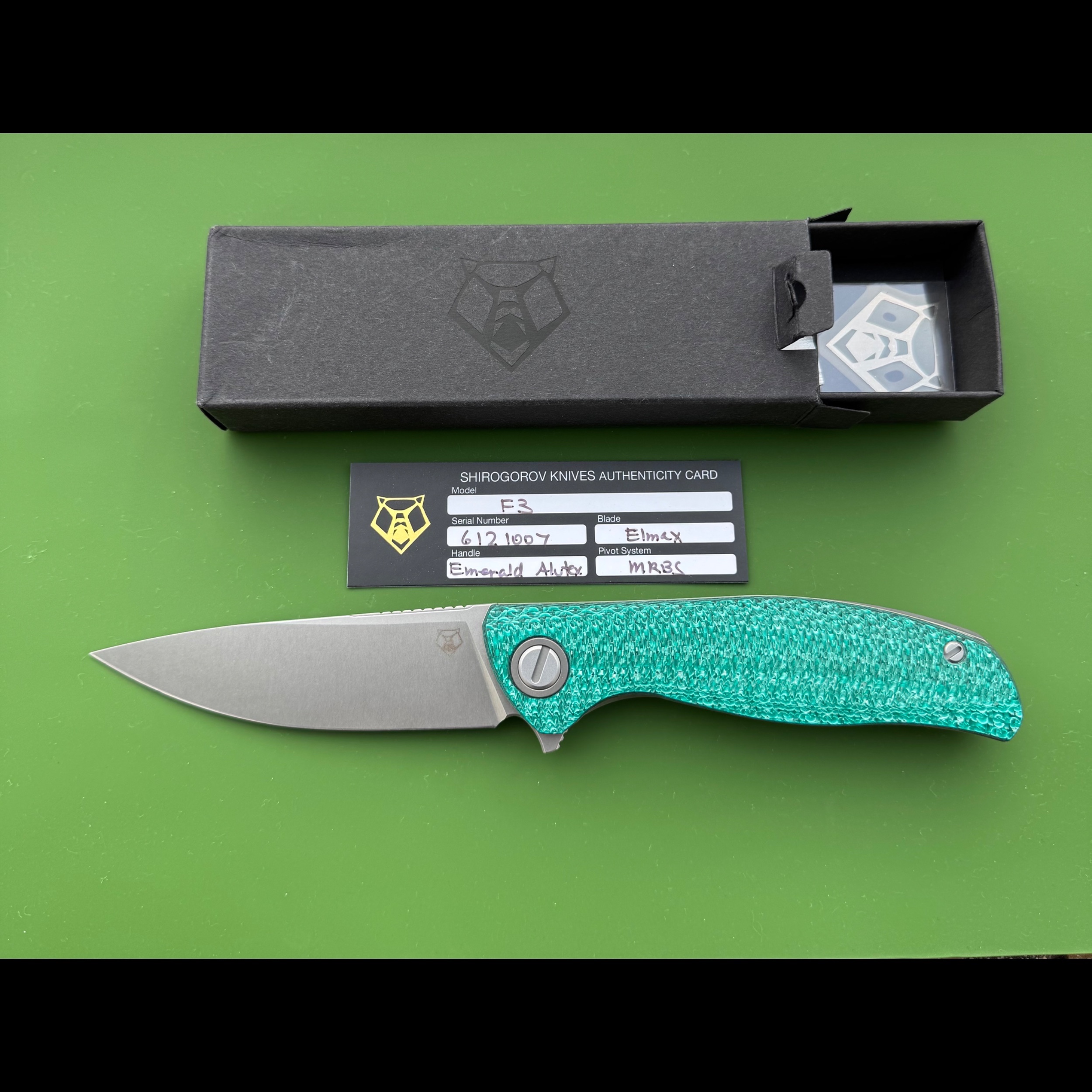 Bladebinge - Shirogorov F3 Emerald Alutex