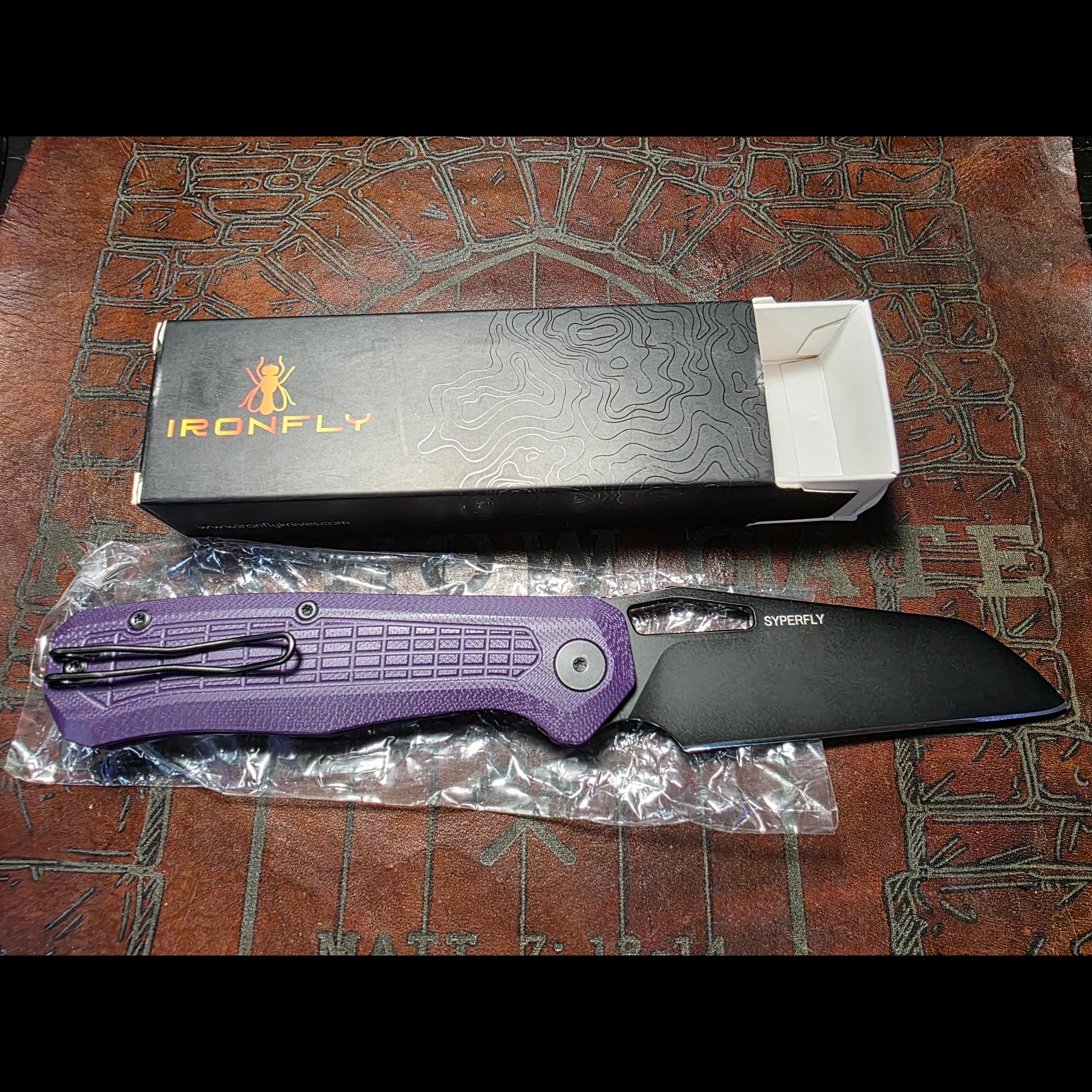 Bladebinge - IronFly Syperfly Folding Knife Purple G10 Handle