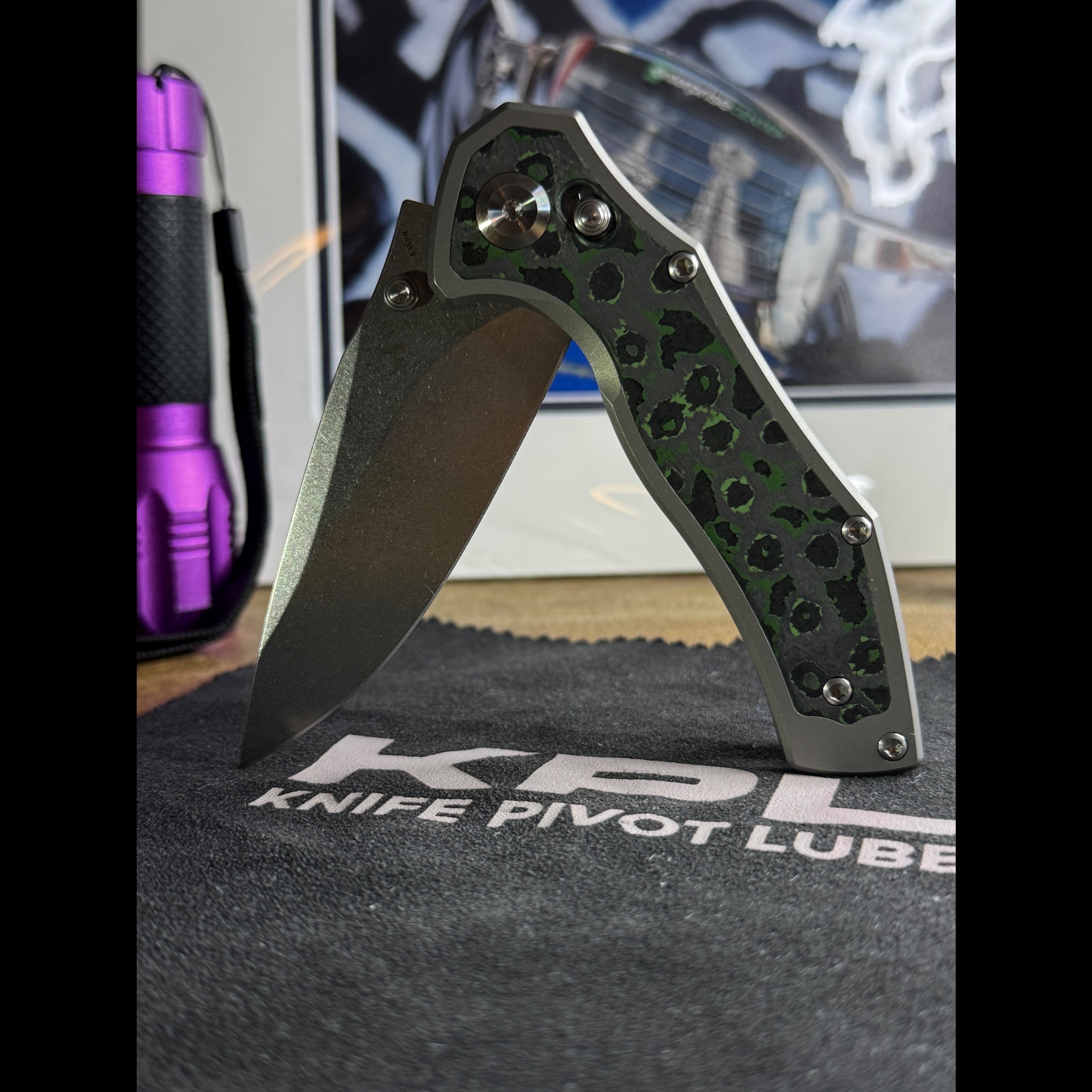 Apollo Blade Bladebinge - KANSEPT APOLLO TITANIUM AND JUNGLE WEAR FATCARBON HANDLE ...