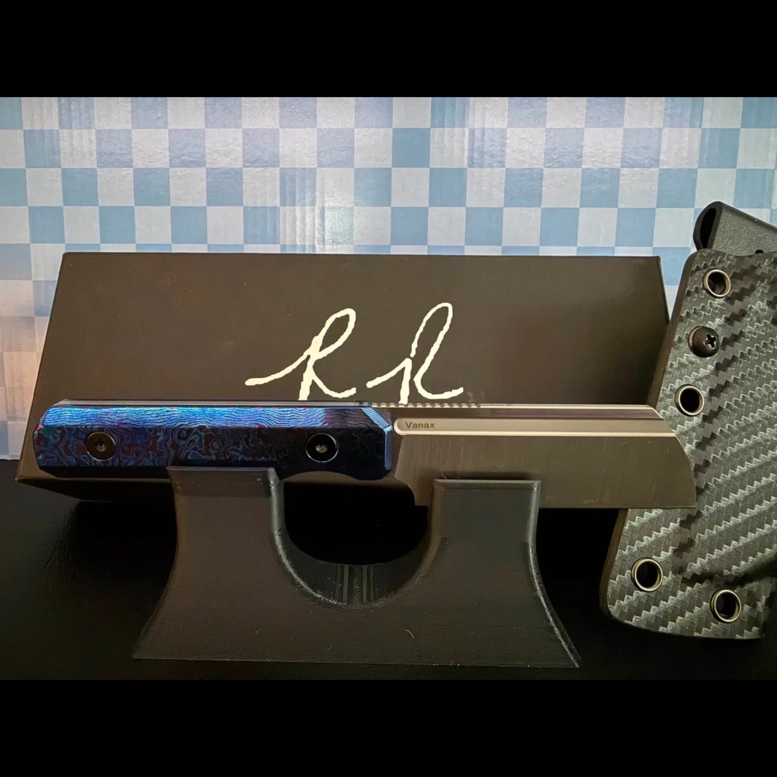 Bladebinge - RR Station Fixed “Ti Supreme” – Timascus Handles