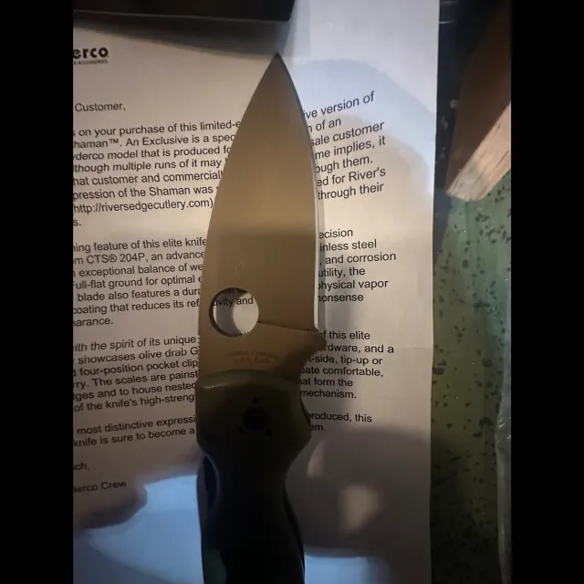 Bladebinge - Spyderco Shawman REC avacado exclusive