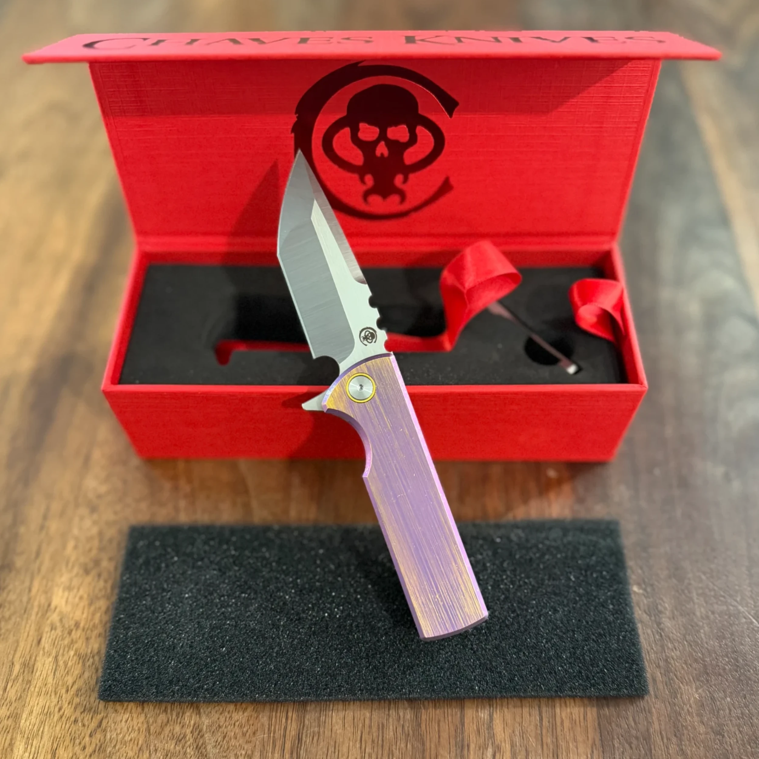 Bladebinge - Chaves Knives T.A.K. Integral w/ Purple and Bronze