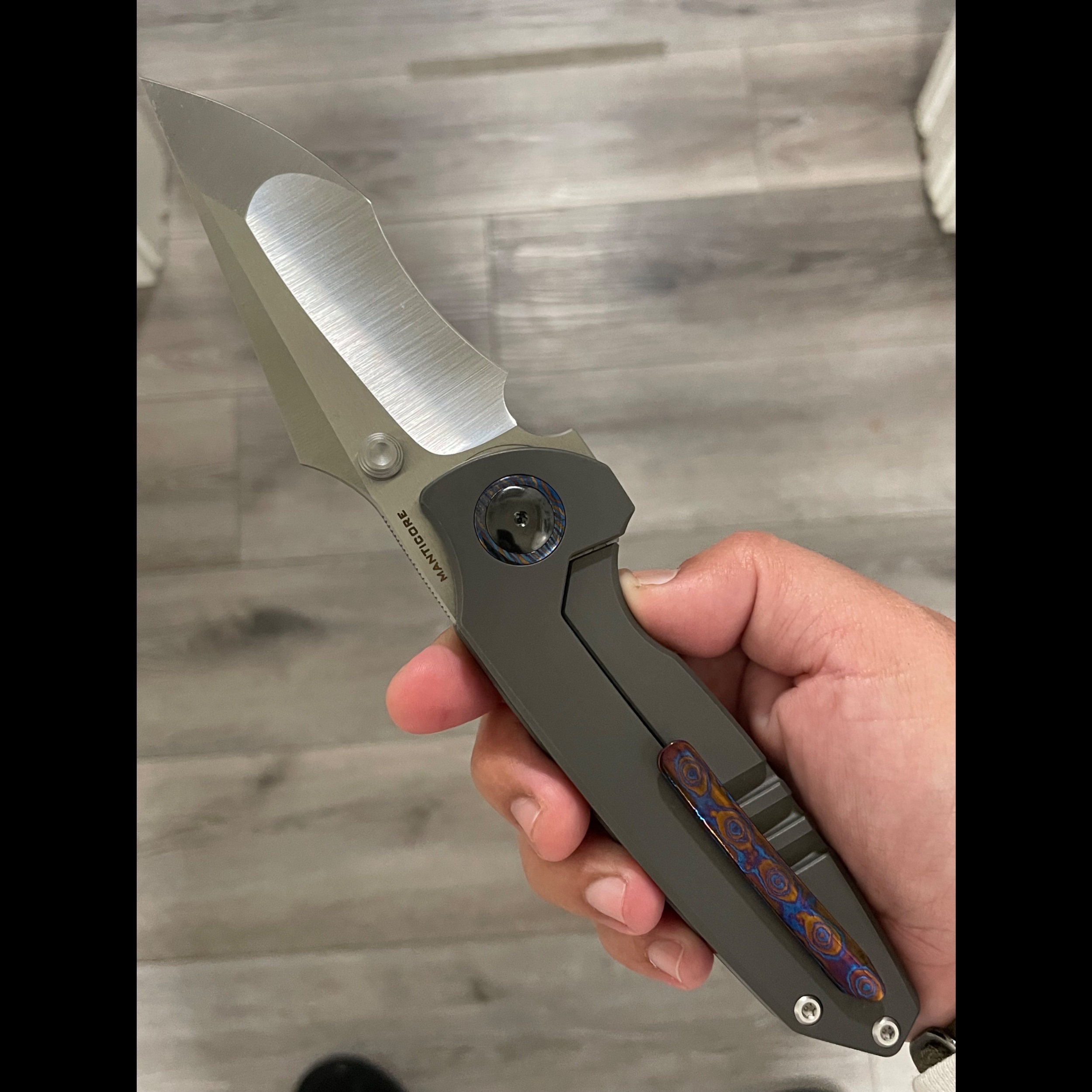 Bladebinge - Maxace Knives Manticore OM35 Titanium Frame Lock, All