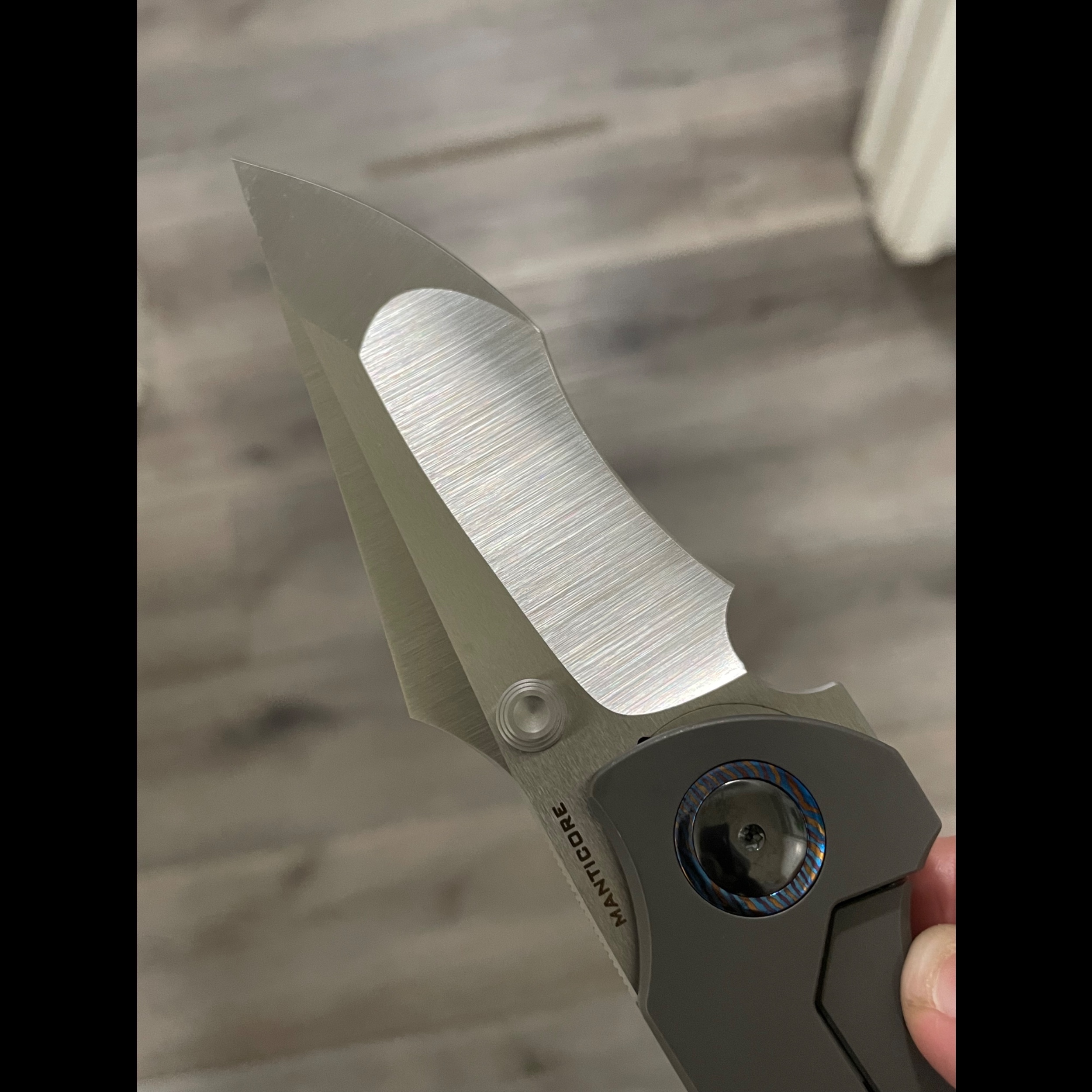 Bladebinge - Maxace Knives Manticore OM35 Titanium Frame Lock, All