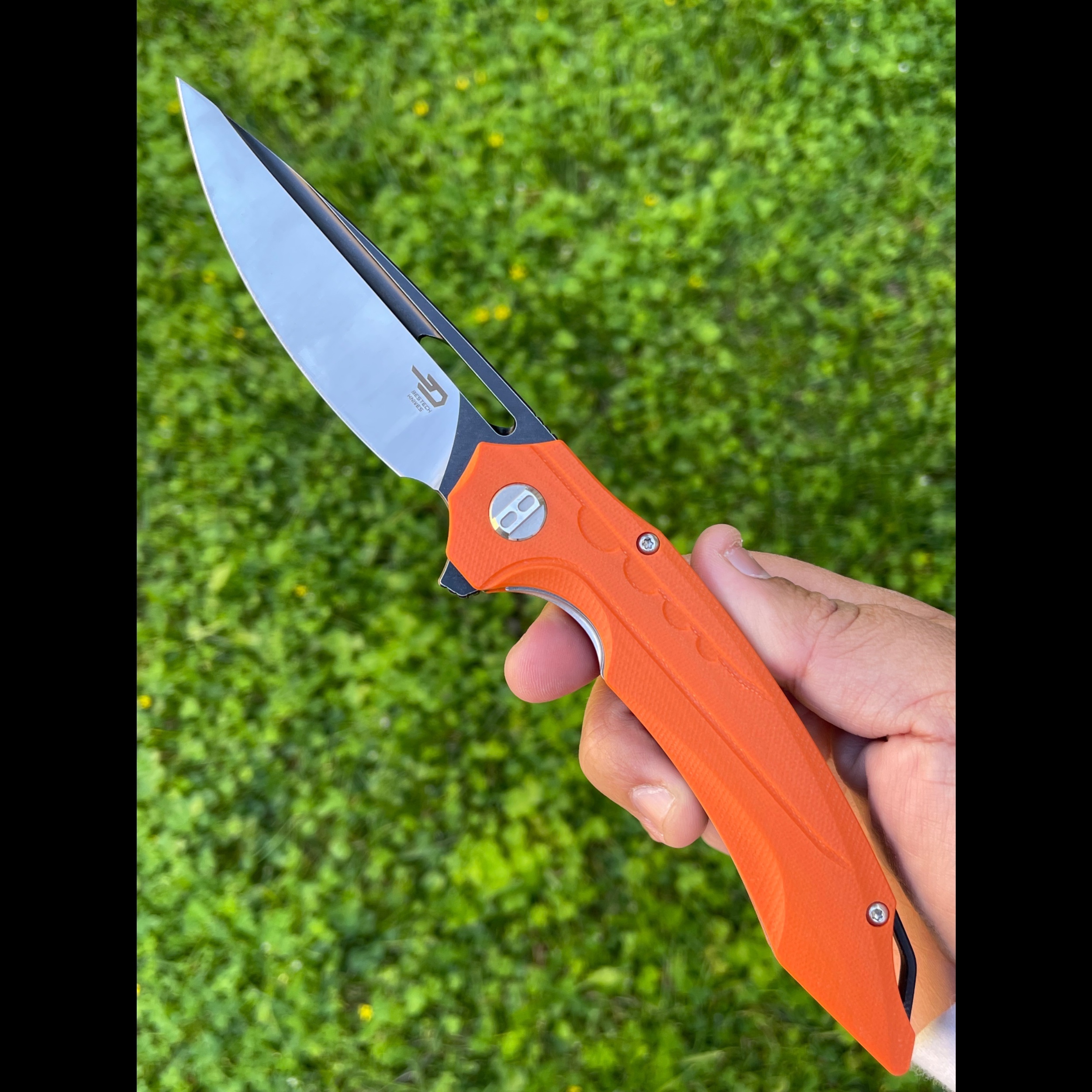 Bladebinge - Bestech Knives Ornetta Two Tone Drop Point Blade Liner Lock  Orange G10 🔥