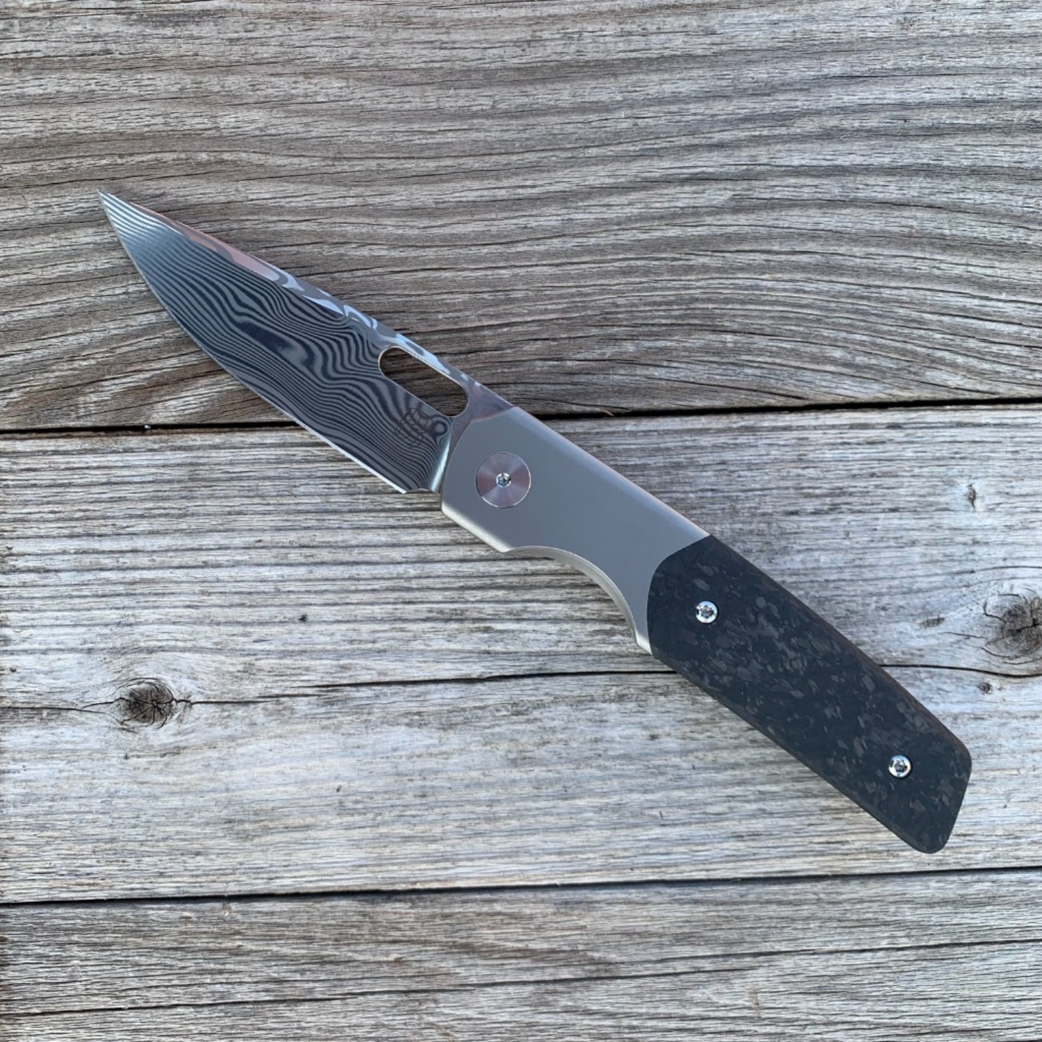 Bladebinge Berg Blades Damasteel Sweeney Titanium/Carbon Fiber