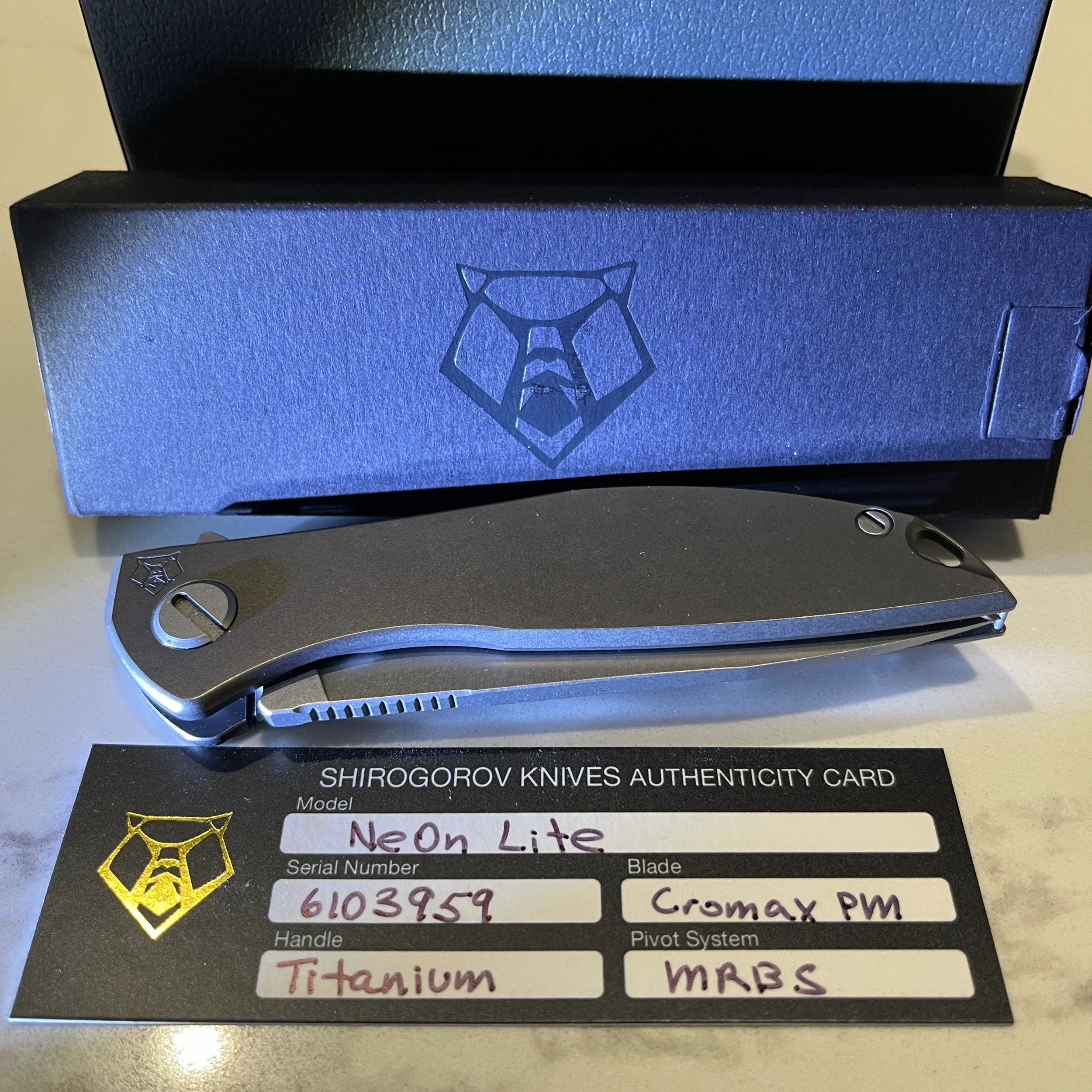 Bladebinge - Shirogorov Neon Lite - Cromax PM-Titanium Handle -MRBS