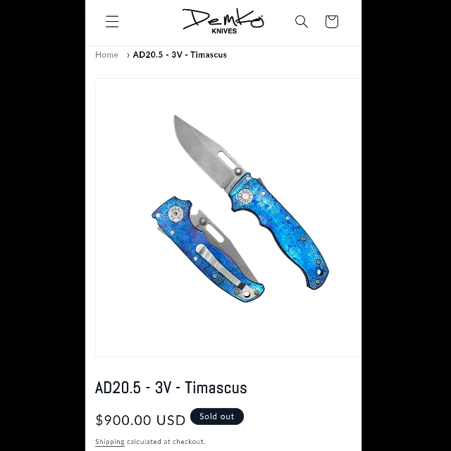 Bladebinge - Demko AD20.5 With Timascus Handle Shark Lock Folding Knife ...