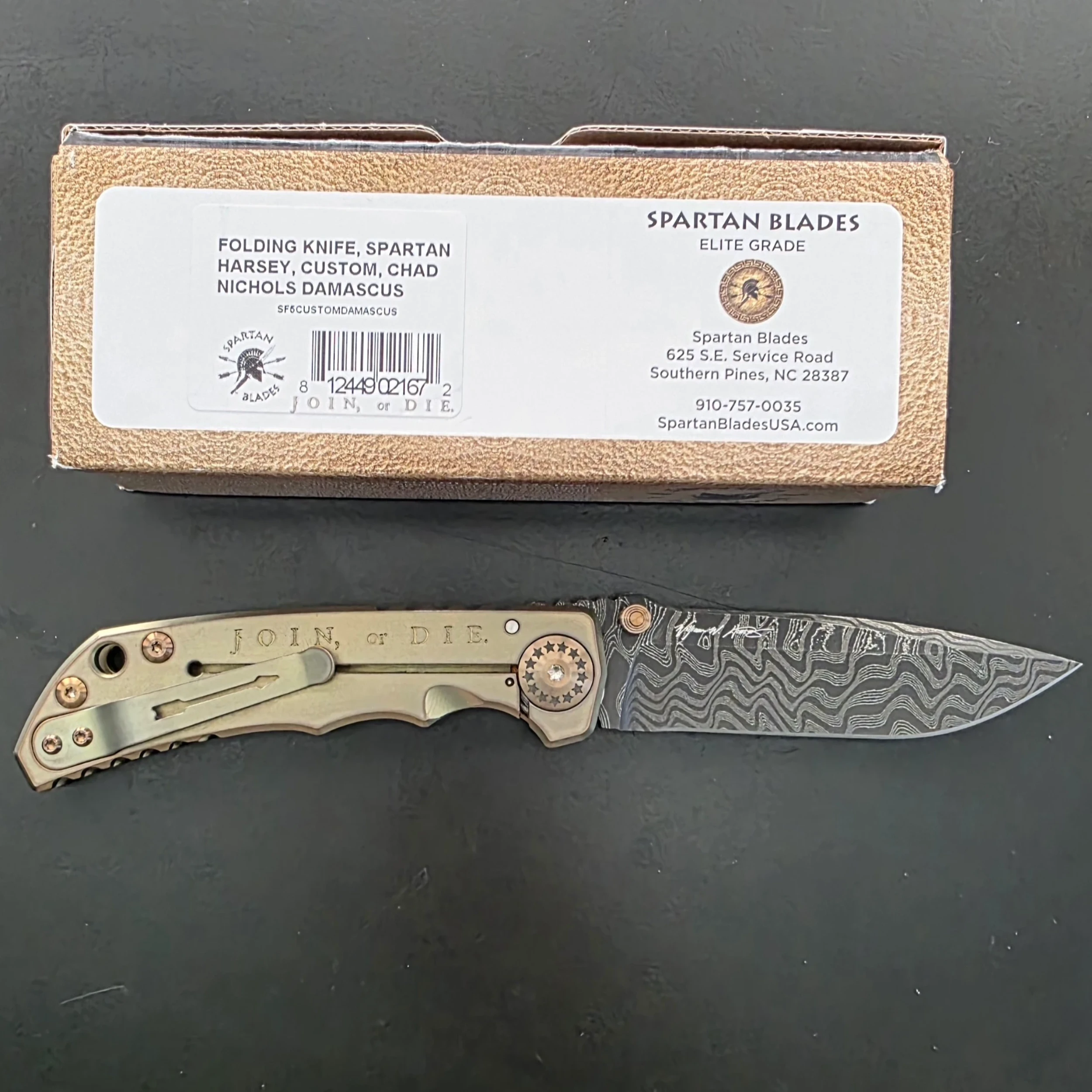 Bladebinge - Spartan Harsey Folder - Join or Die - Chad Nichols