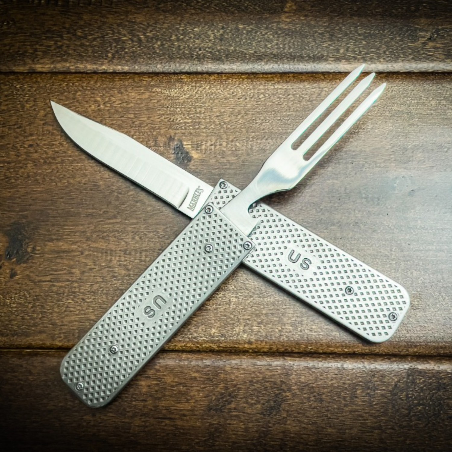 Bladebinge Marbles Knives Officer's Field Set US GI Mess Eating Tool Steel Blade Camping