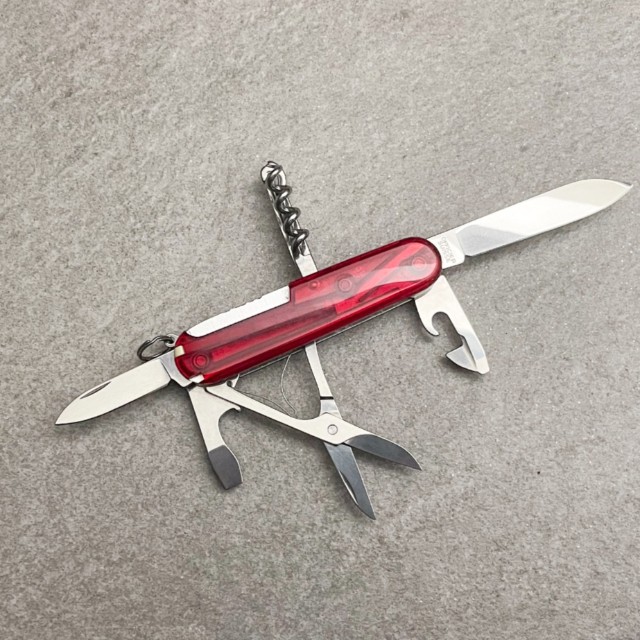 Bladebinge - VICTORINOX Red Translucent Climber Swiss Army Knife w ...