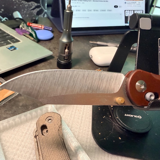 Bladebinge - LNIB - Knafs Lander 2 - Paper Micarta Brown Scales - Clip ...