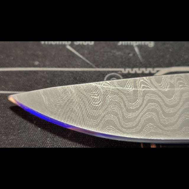 Bladebinge - Spartan Harsey Folder 3.25 Chad Nichols Damascus Blue