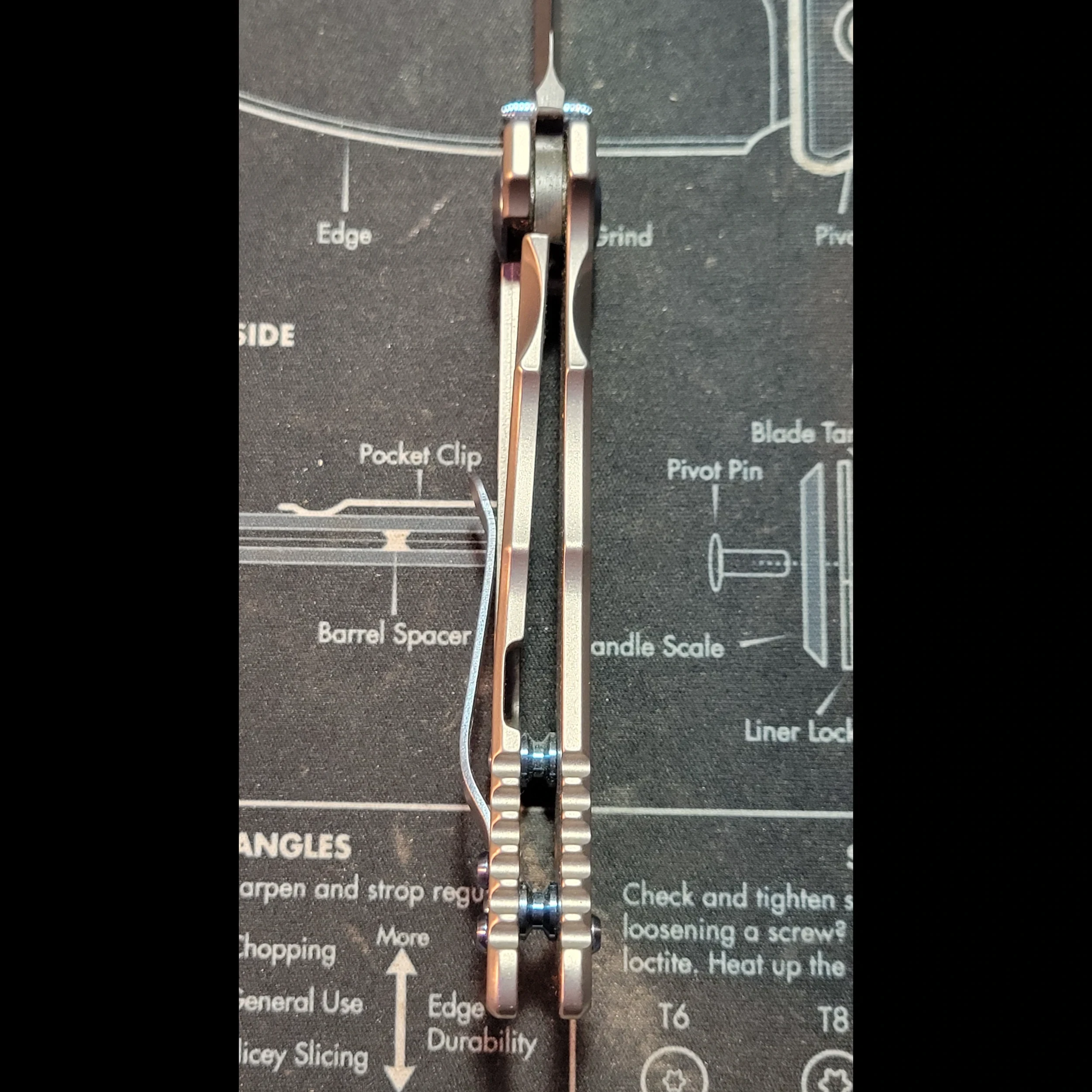 Bladebinge - Spartan Harsey Folder 3.25 Chad Nichols Damascus Blue