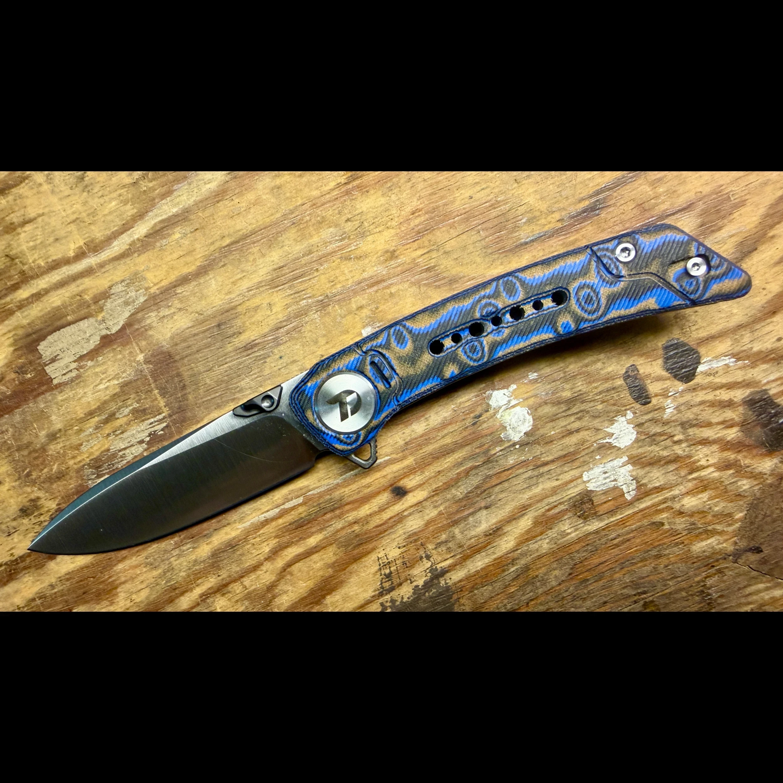 Bladebinge - DREAMTECH D3610 Knife Raindrop Micarta Handle 14C28N