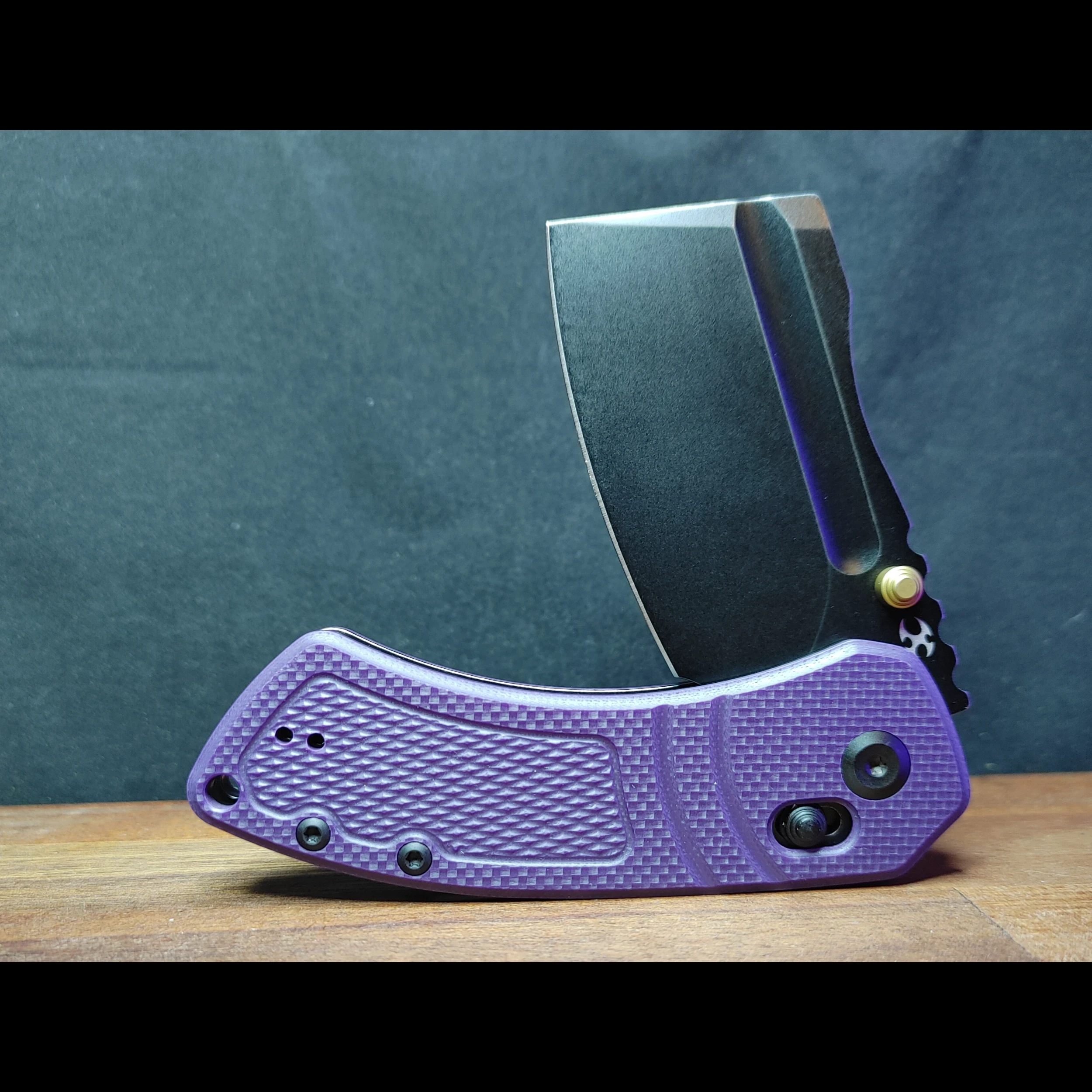 Bladebinge - KANSEPT - Korvid V - Crossbar Lock Purple G10 & D2 Blade