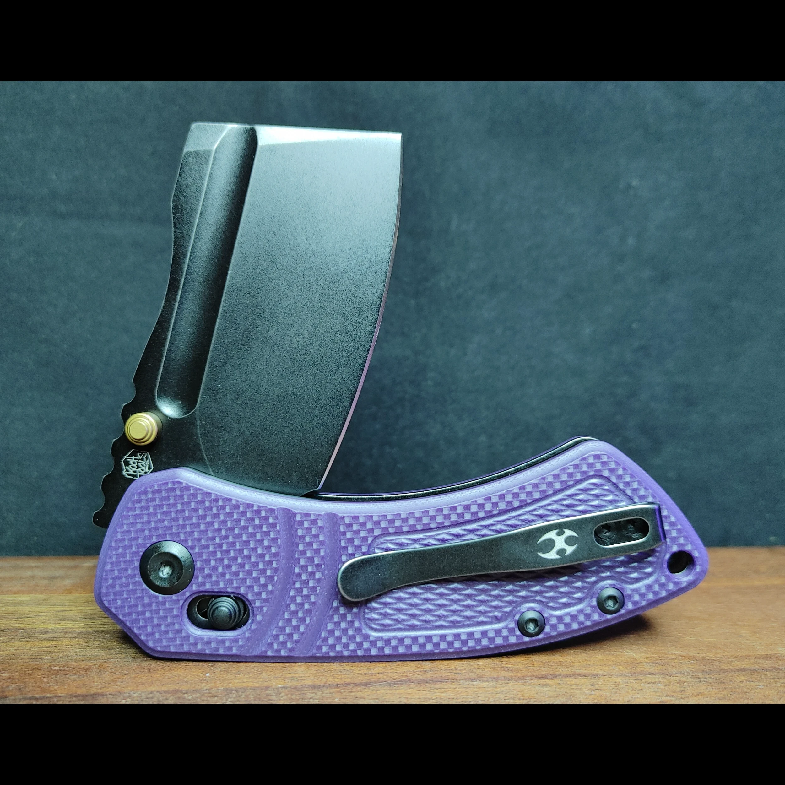 Bladebinge - KANSEPT - Korvid V - Crossbar Lock Purple G10 & D2 Blade
