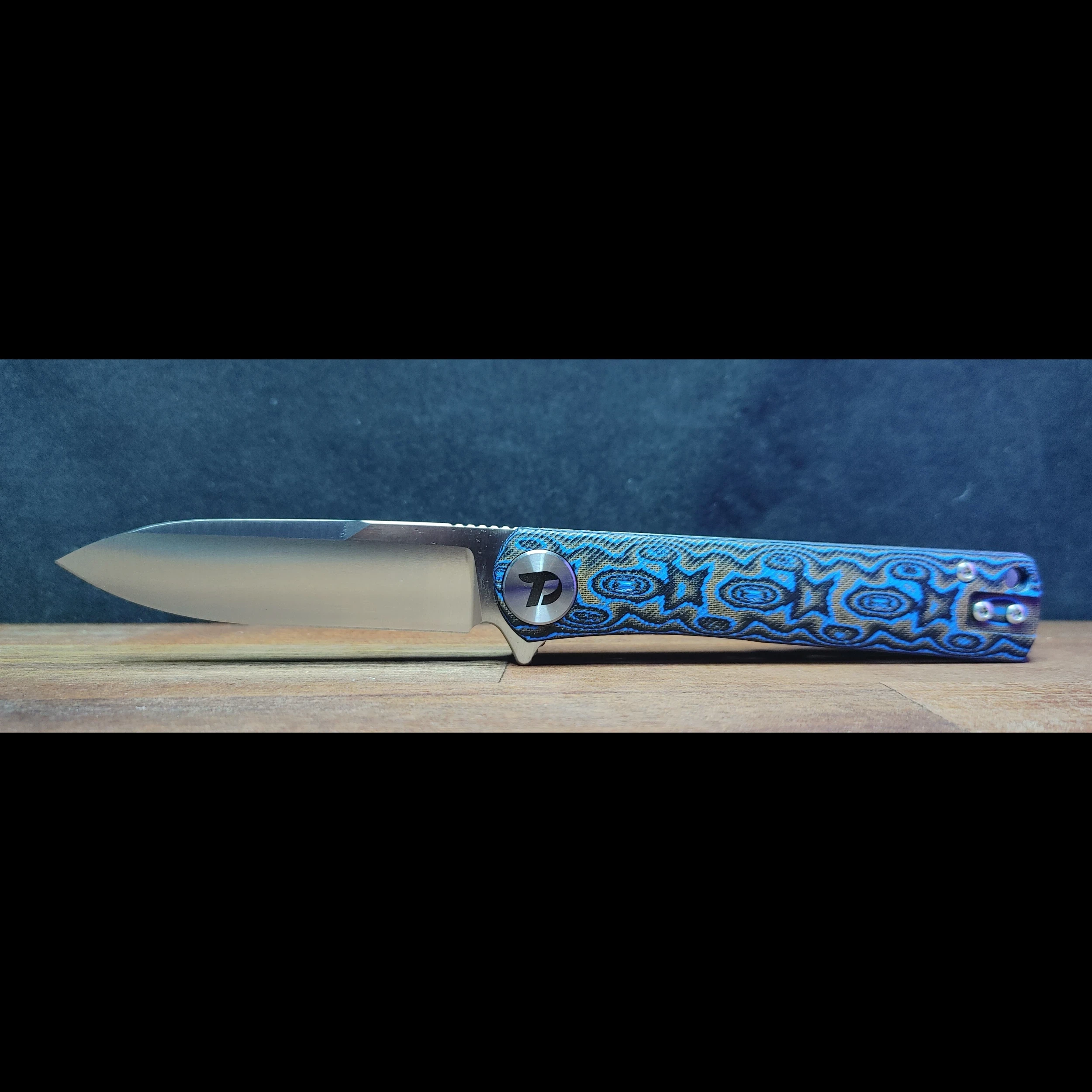 Bladebinge - DREAMTECH - Camo Micarta Handle D2 Blade Knife D3896