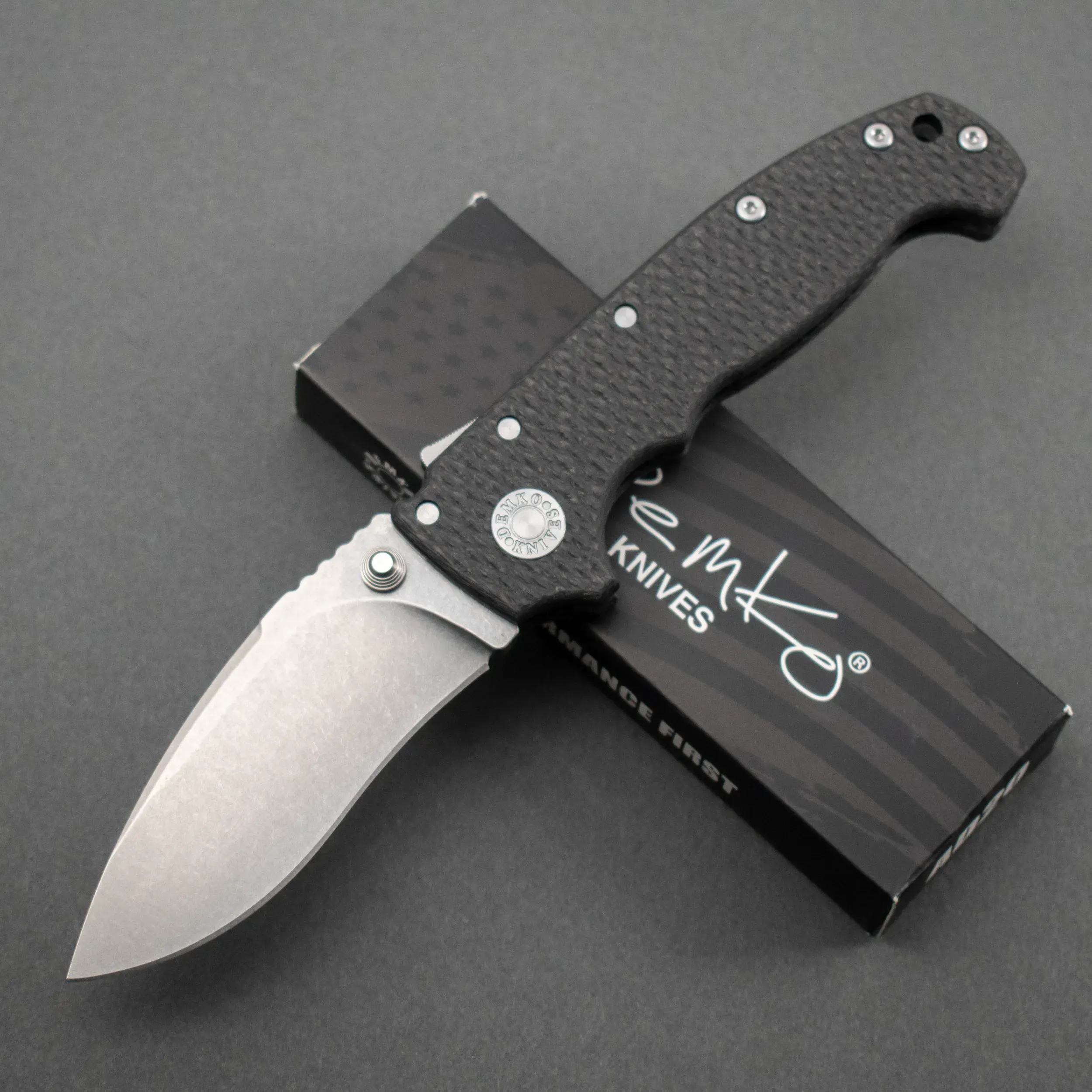 Bladebinge - Demko MG AD20 Kopis V2 CPM-3V Blade, Textured Carbon