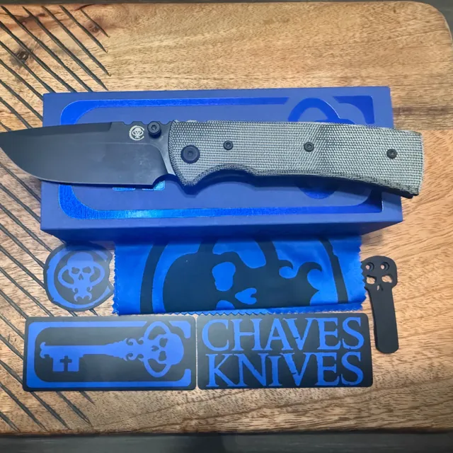 Bladebinge - Chávez Redención 229 Drop Point Blue Label Elmax blackout