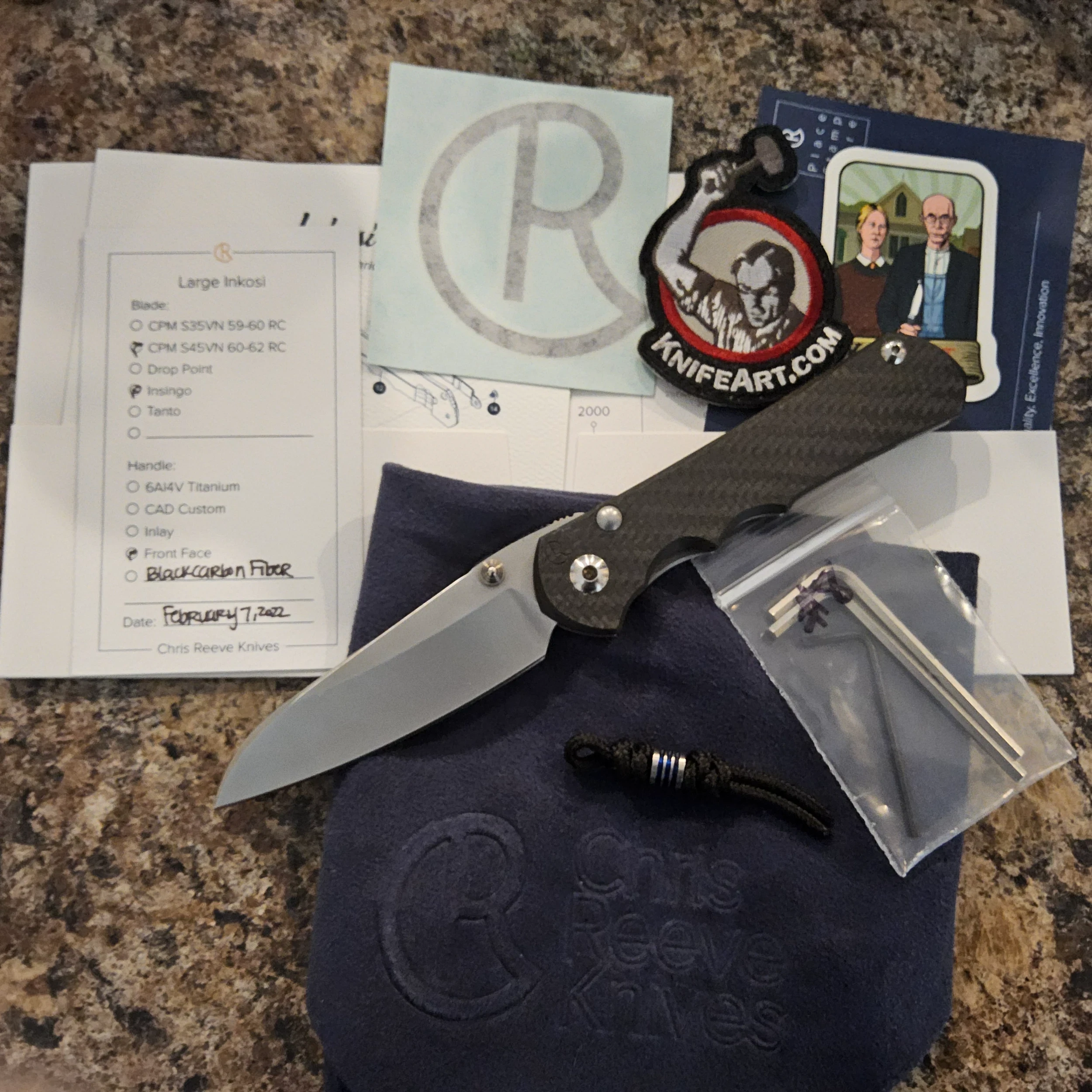Bladebinge - CRK Large Inkosi Insingo Knife Art CF