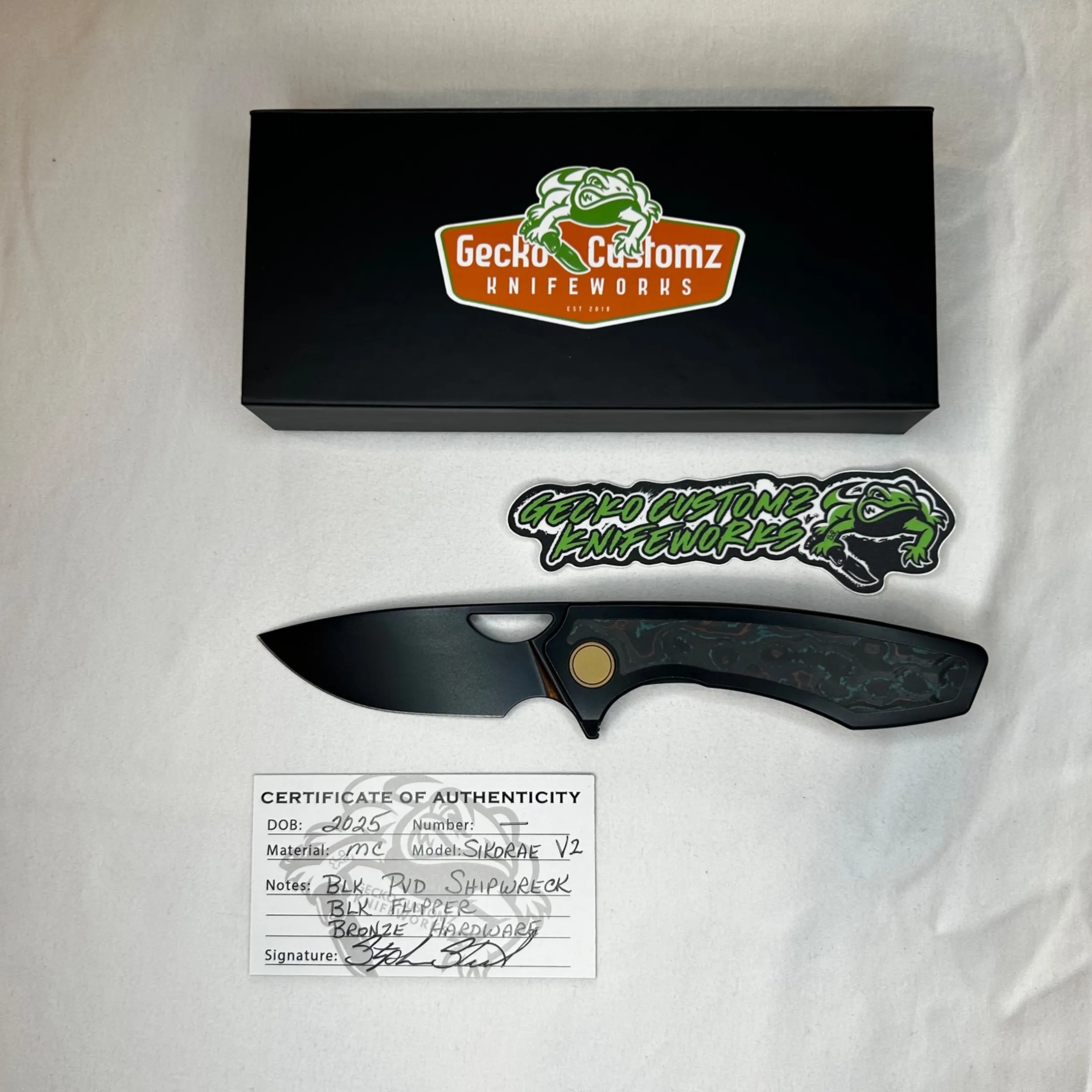 Bladebinge - Gecko Customz V2 Sikorae Pocket Knife Titanium
