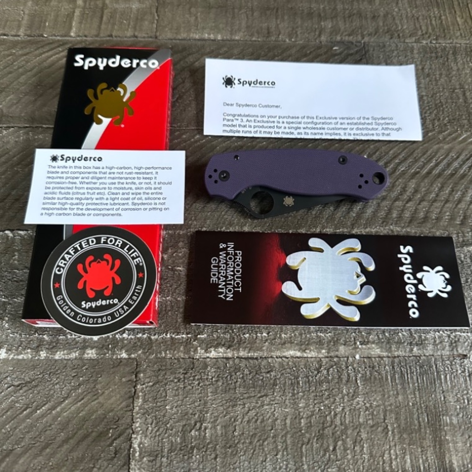 Bladebinge Spyderco Para 3 DLT Trading Exclusive CPMCruwear