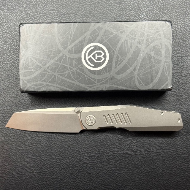 Bladebinge - KB Protocol Folding Knife Gray Titanium Handle 3.35 ...