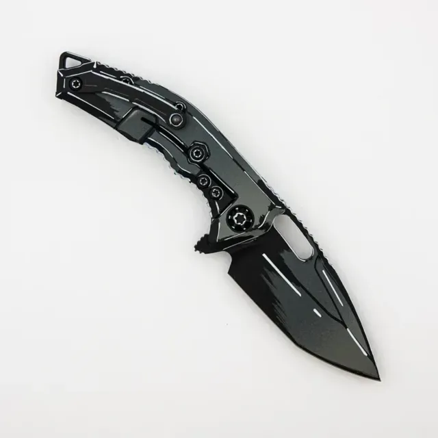 Bladebinge - Heretic Knives Medusa Manual Frame Lock Knife Gray Cel ...