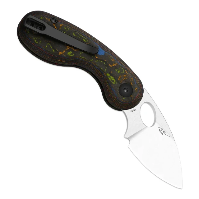 Bladebinge - Kizer - Microbe, 80s Camo, Button Liner Lock, M390. 2742A1