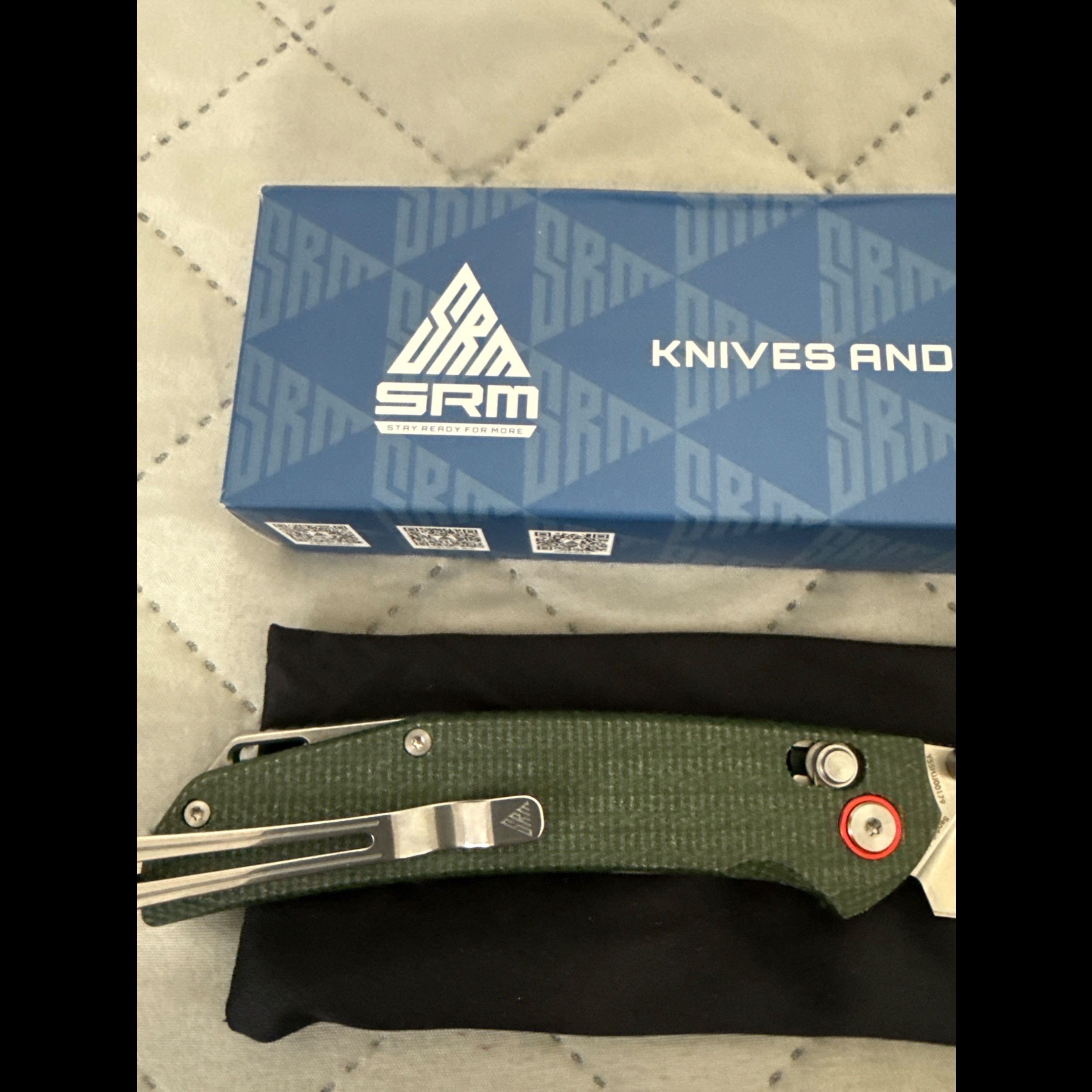 Bladebinge - SRM Knives Asika 411L-MG Crossbar Lock Knife OD Green ...