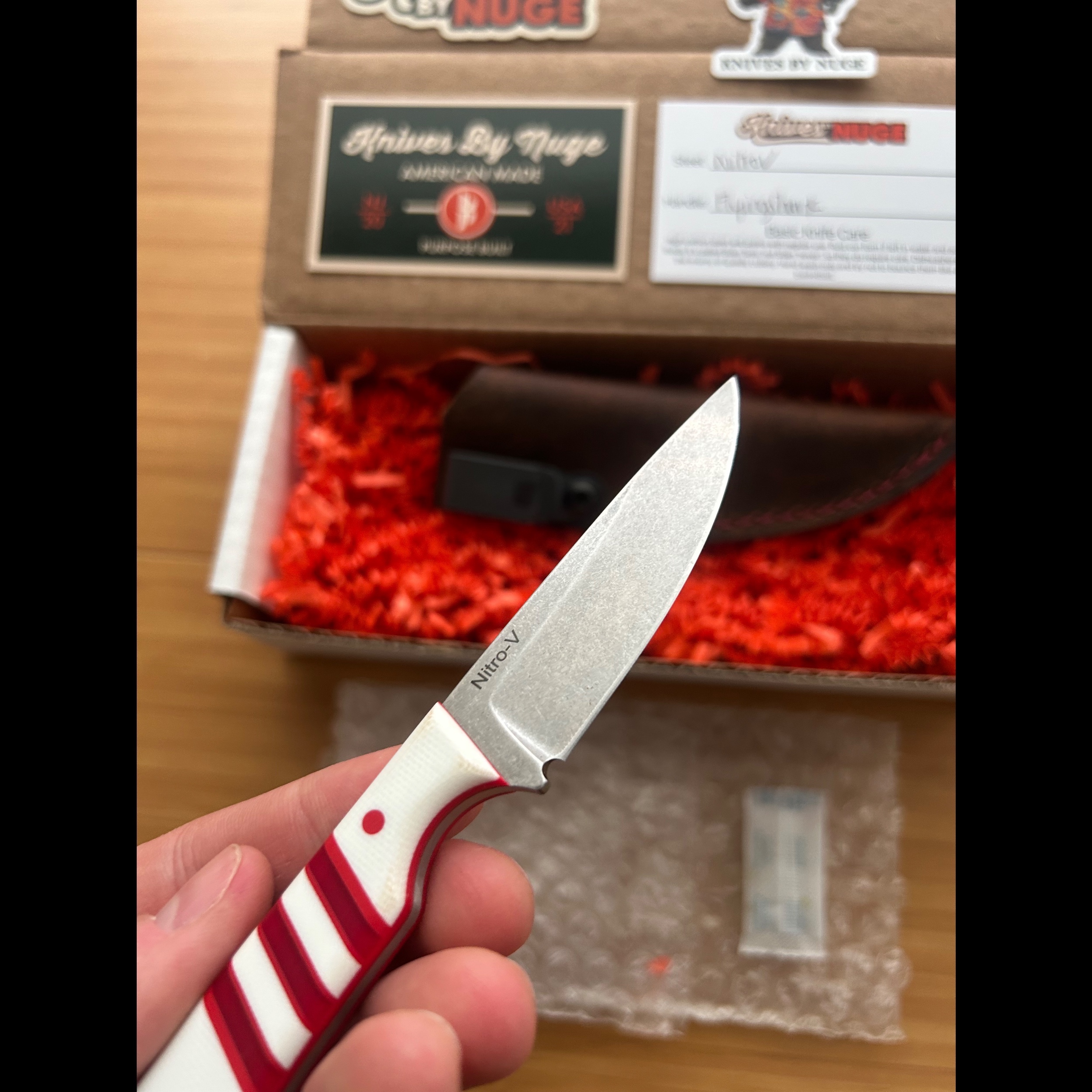 Bladebinge - Knives by Nuge KBN Candy Cane Chickpea - Flying Shark