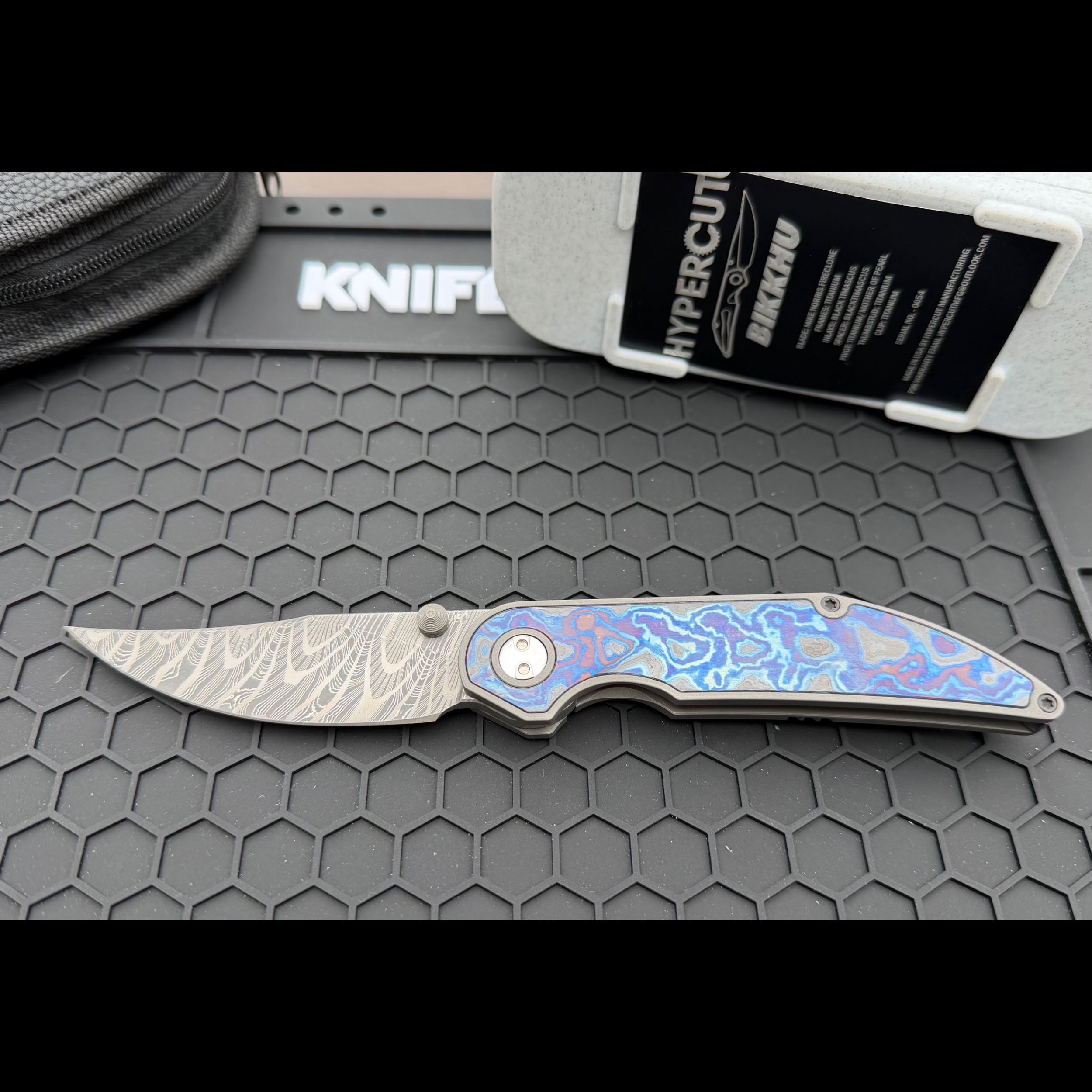 Bladebinge - Hypercut Bikkhu - Damasteel & Black Timascus #0054