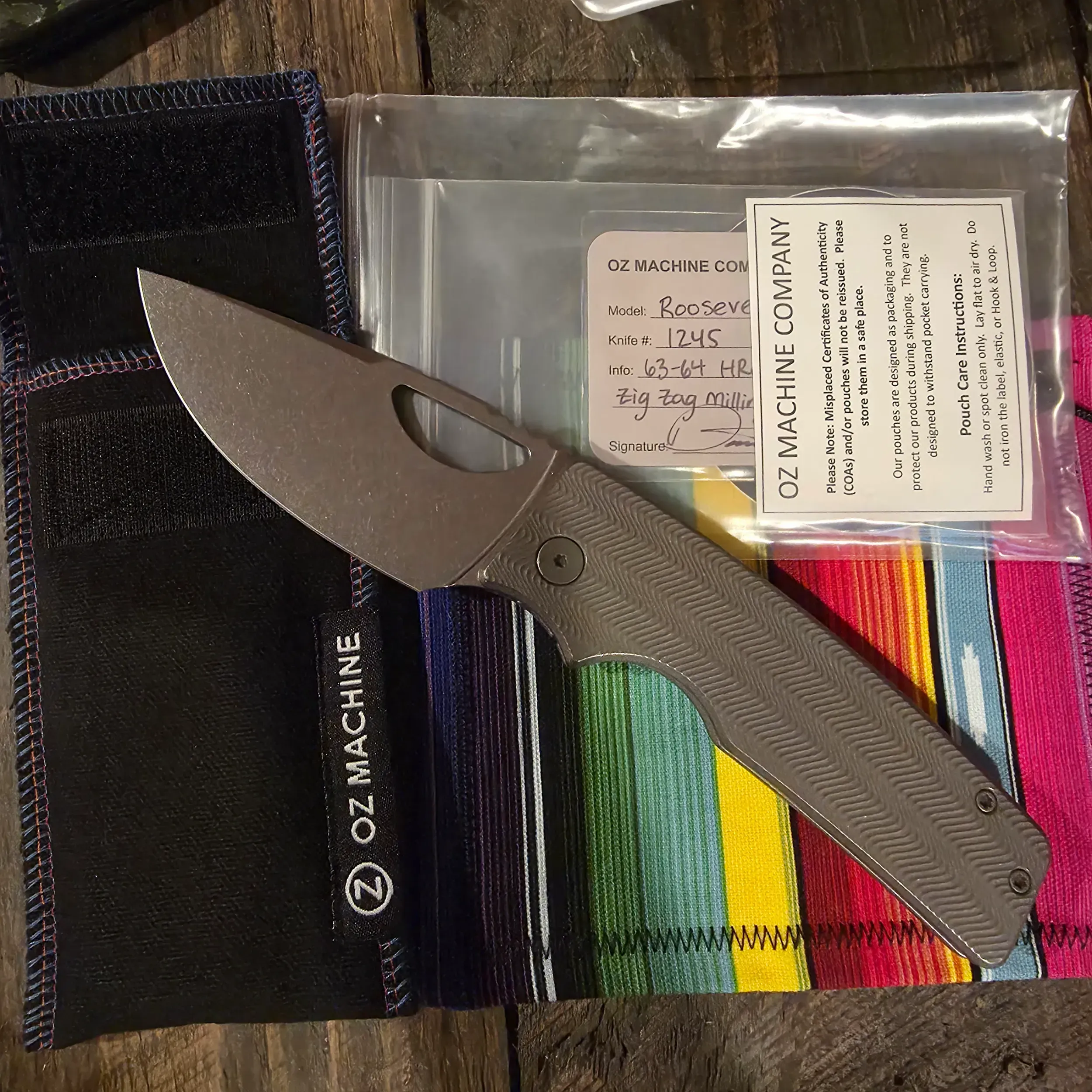 Bladebinge - OZ Machine Company Roosevelt XL #1245 – Zig Zag