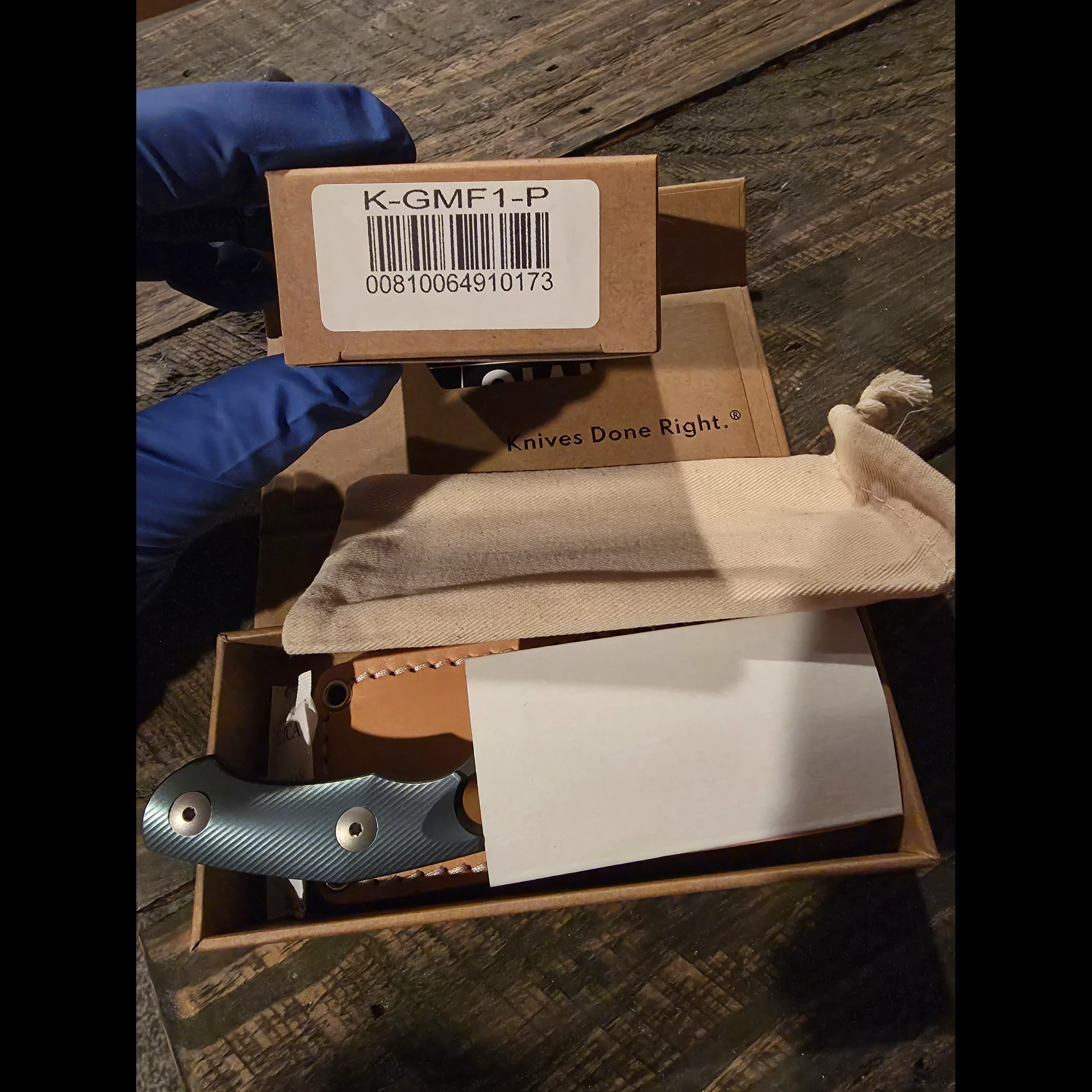 Bladebinge - Giantmouse GMF1-P with Blue Ano Titanium Scales N690