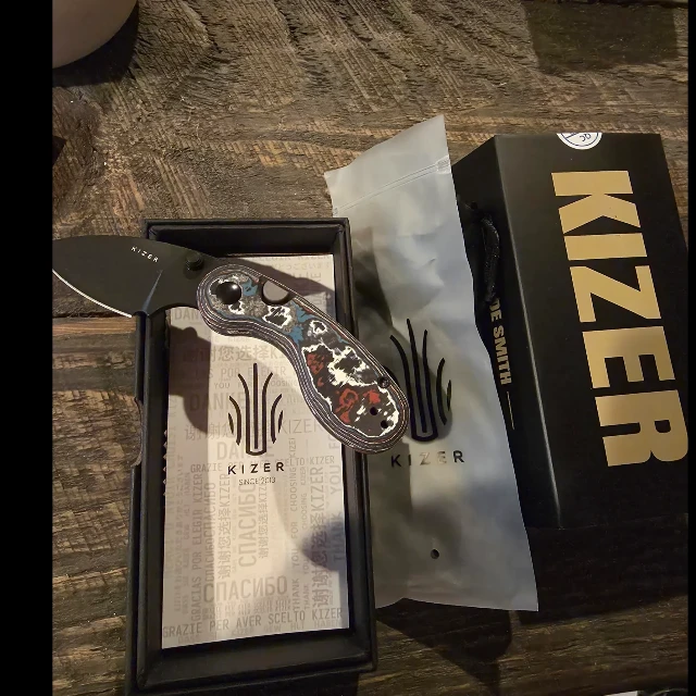 Bladebinge - Kizer Microbe Nebula Fat Carbon – M390 – BNIB