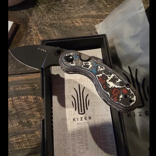 Bladebinge - Kizer Microbe Nebula Fat Carbon – M390 – BNIB