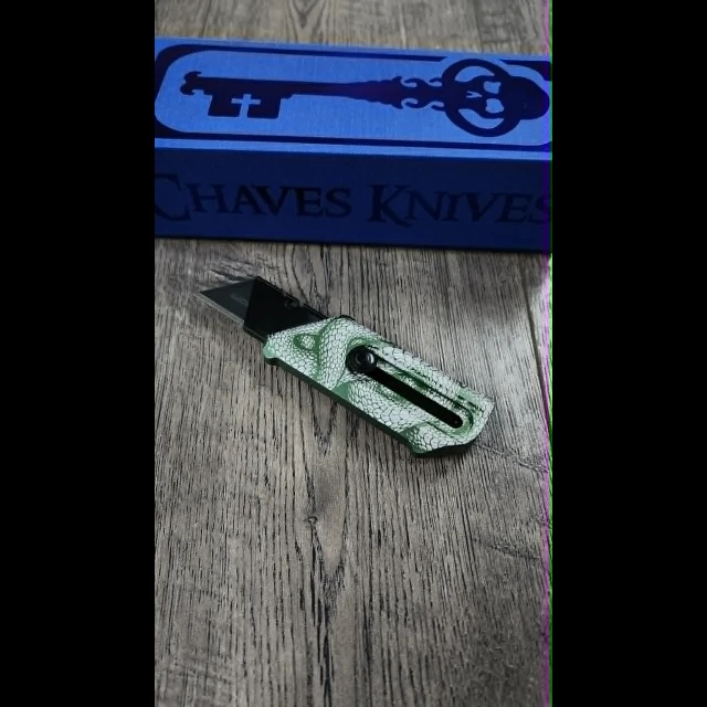 Bladebinge - Chaves CHUB Utility Knife – Green Anodized 3D Snake ...