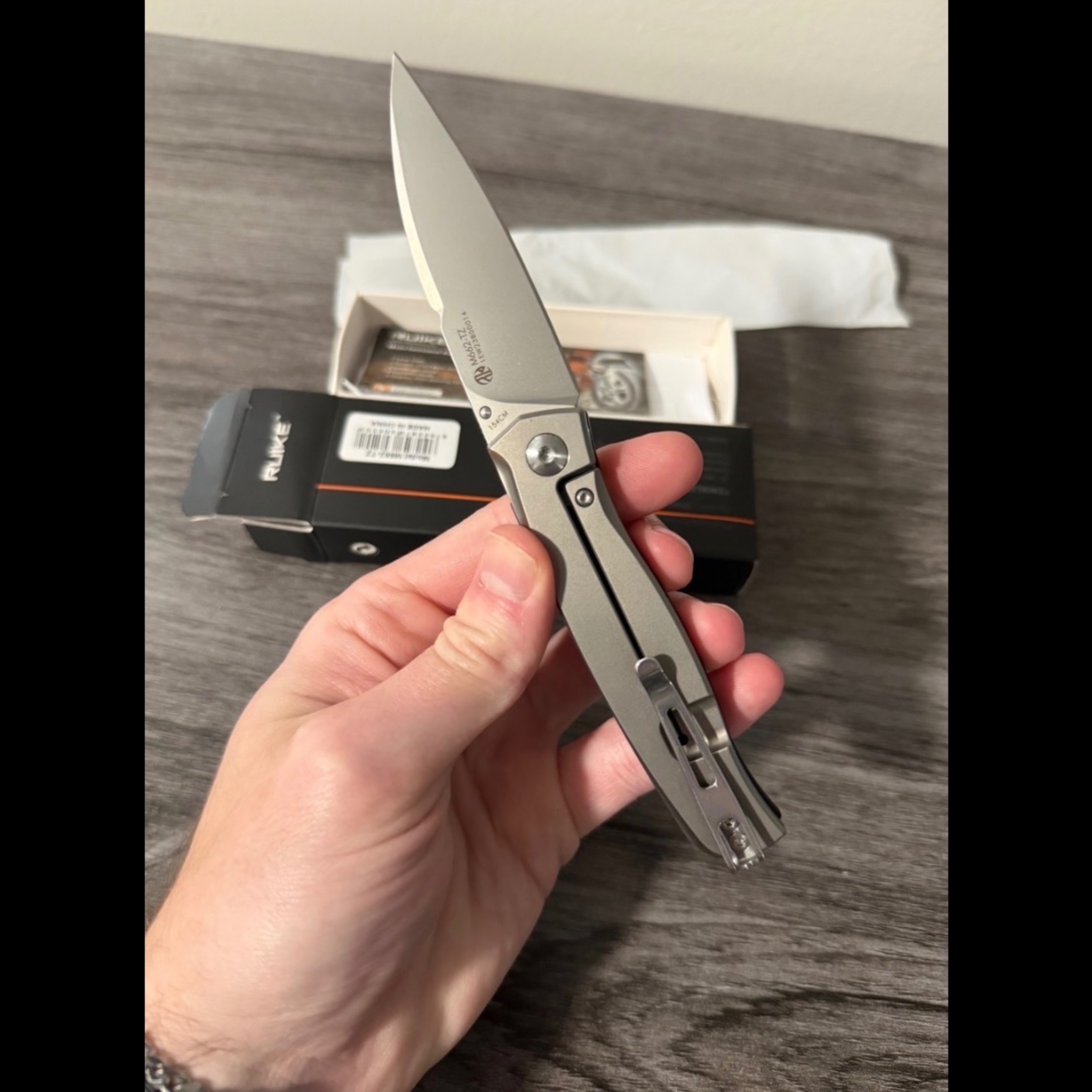 rui Ruike M121-TZ Frame Lock + Beta Plus Lock Knife Ti