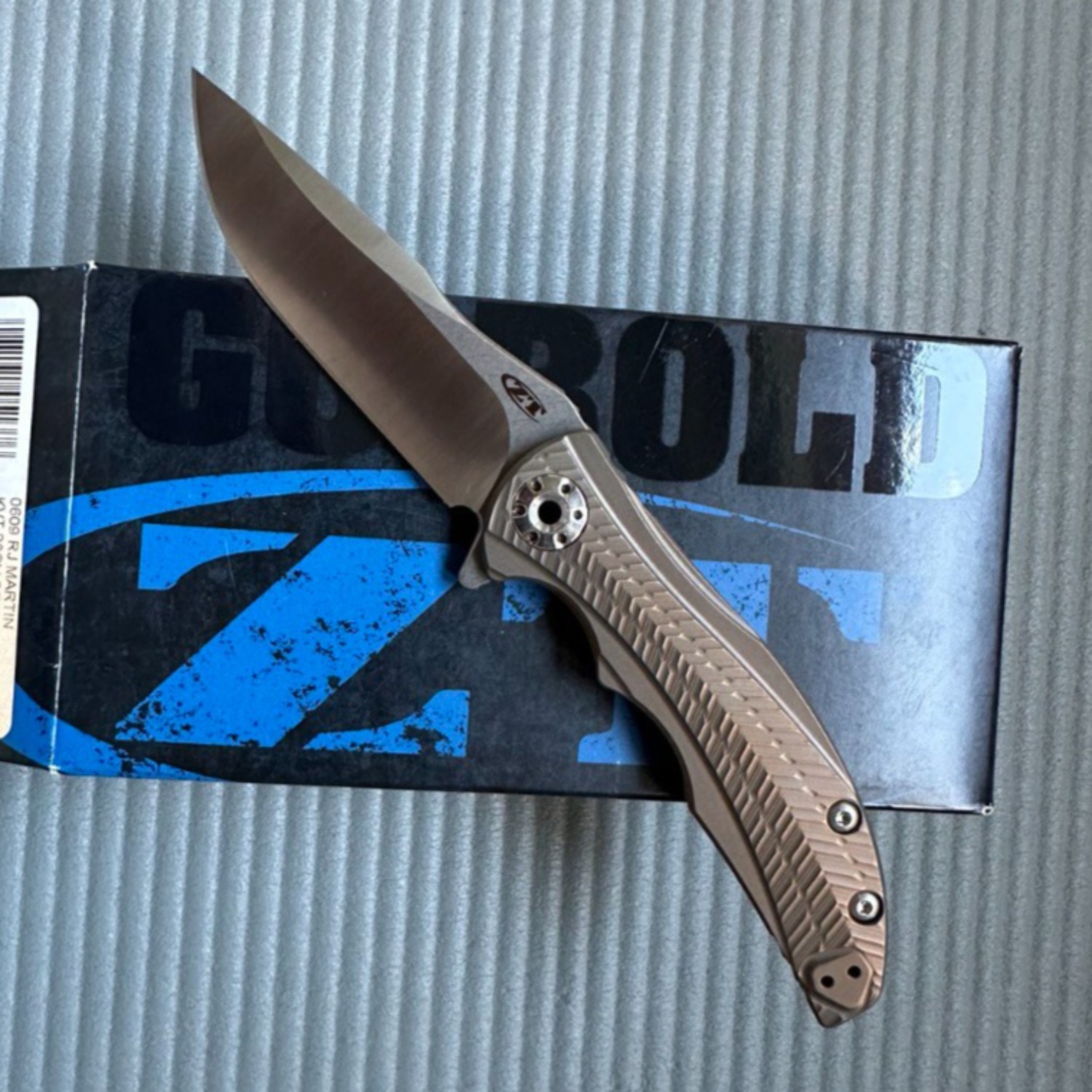 Bladebinge - Zero Tolerance RJ Martin ZT 0609 Flipper Knife Bronze