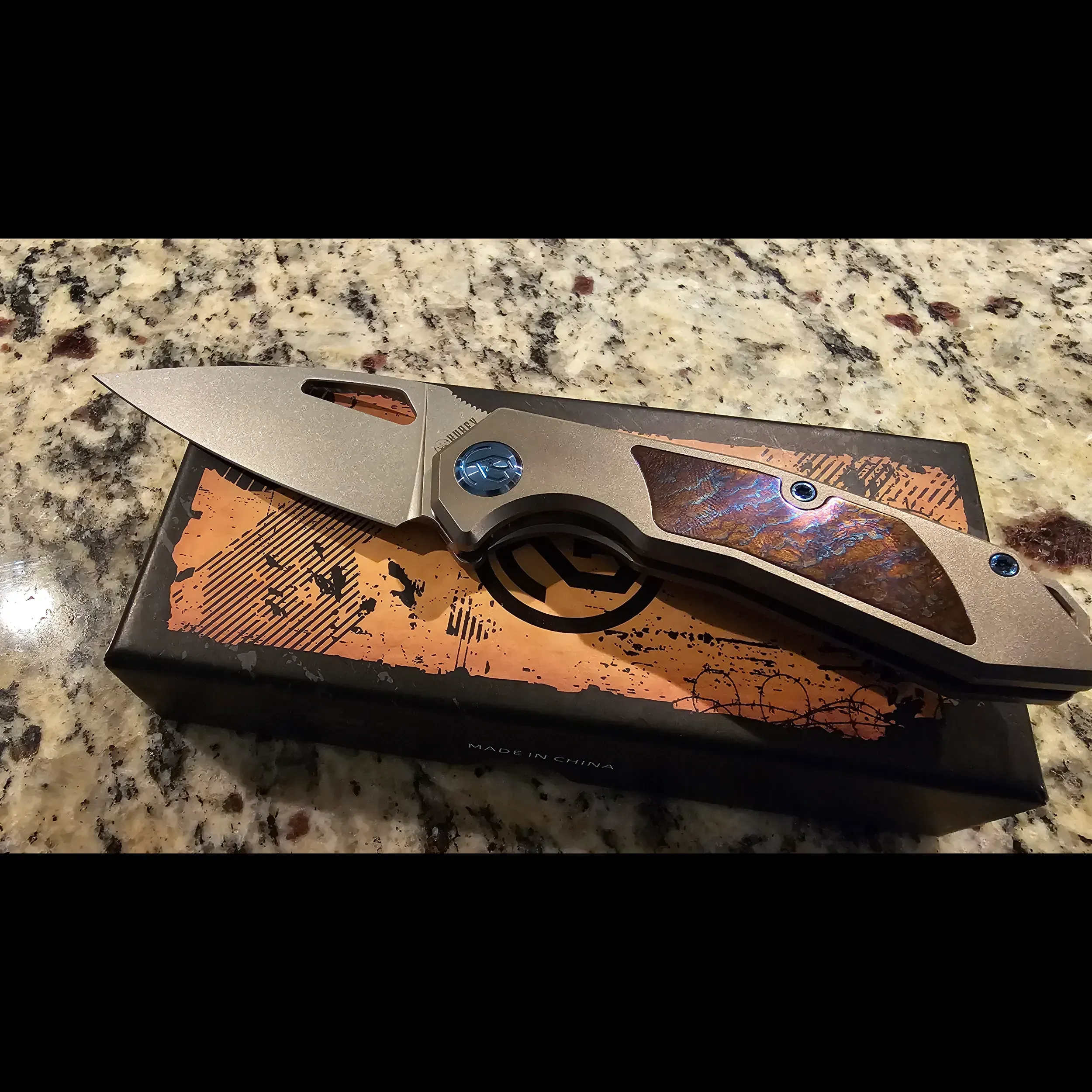 Bladebinge - Kubey KB Coeus Titanium & Timascus S35VN BNIB
