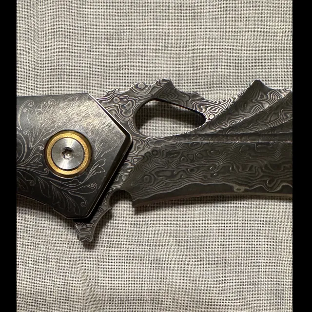 Bladebinge - Shokunin USA Handmade Condor VG10 15n20 Damascus Maple ...